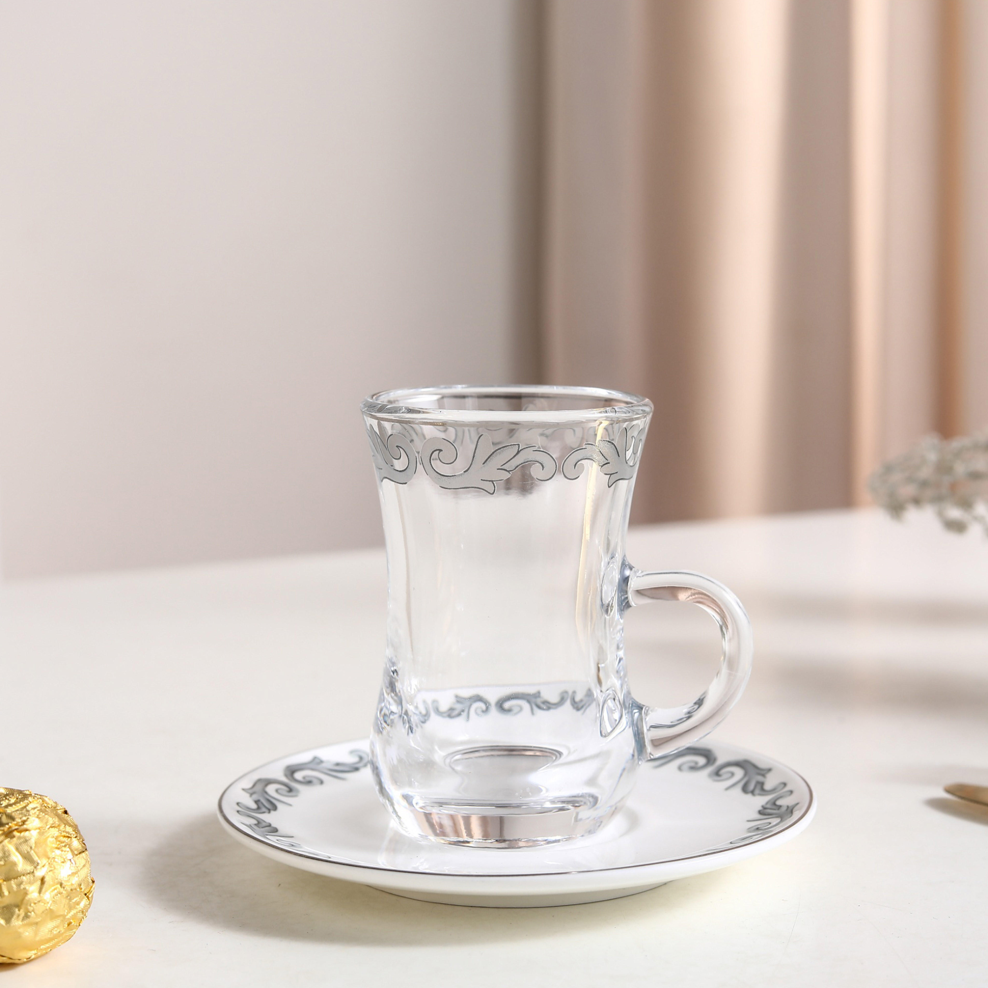 Patterned Glass Tea Cup Set-household-dining-teaandcoffee-teaandcoffeesets-image-1