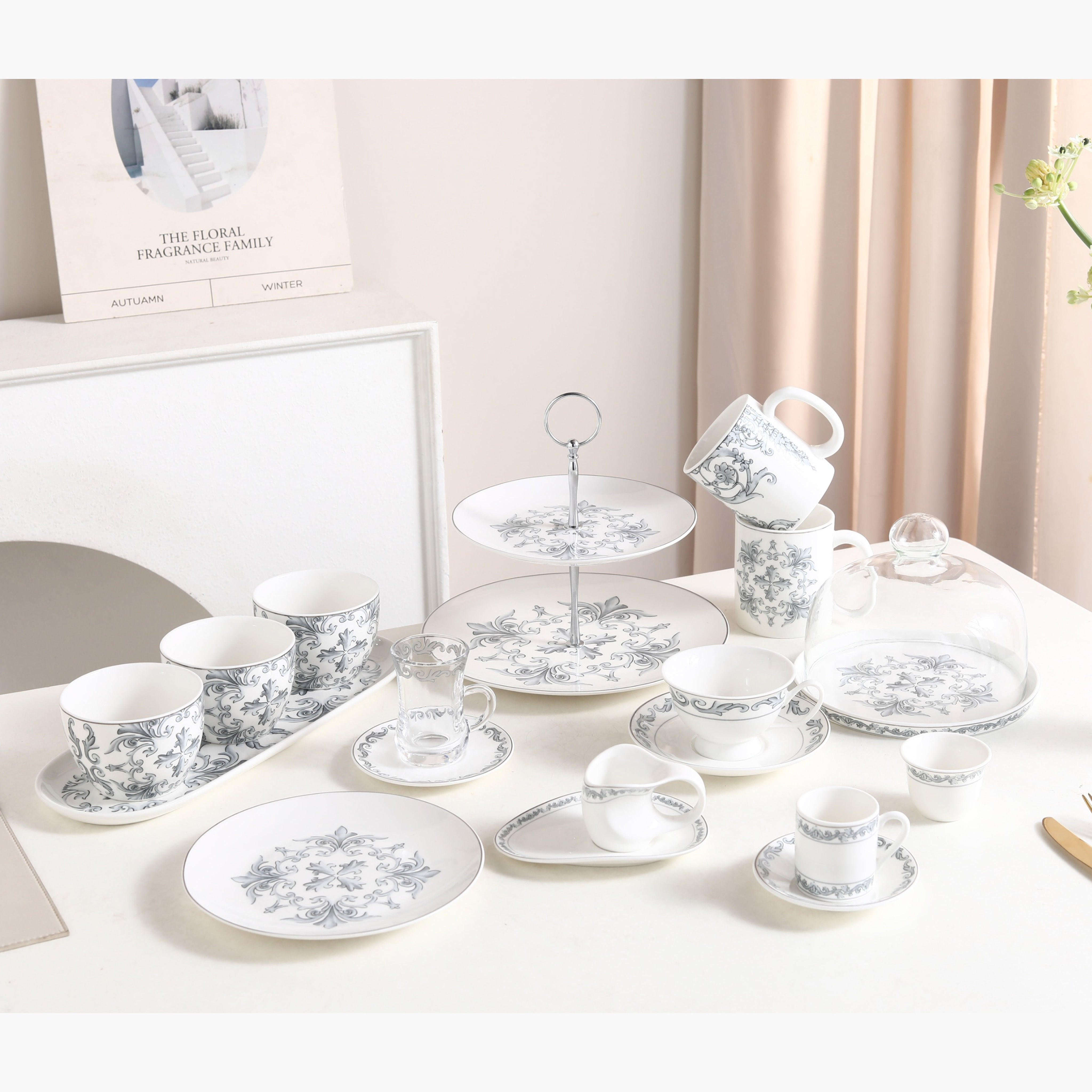 Patterned Glass Tea Cup Set-household-dining-teaandcoffee-teaandcoffeesets-image-2