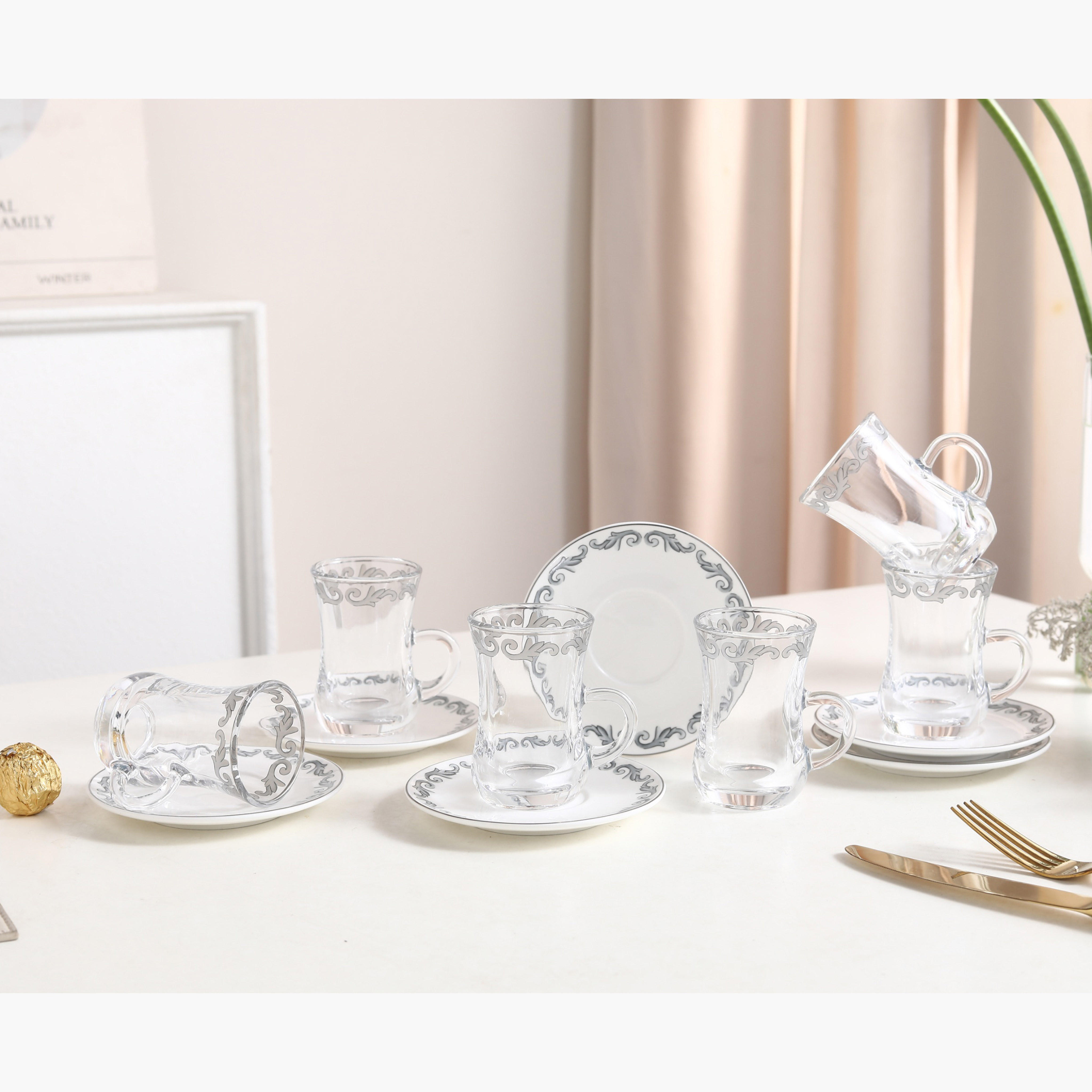 Patterned Glass Tea Cup Set-household-dining-teaandcoffee-teaandcoffeesets-image-3