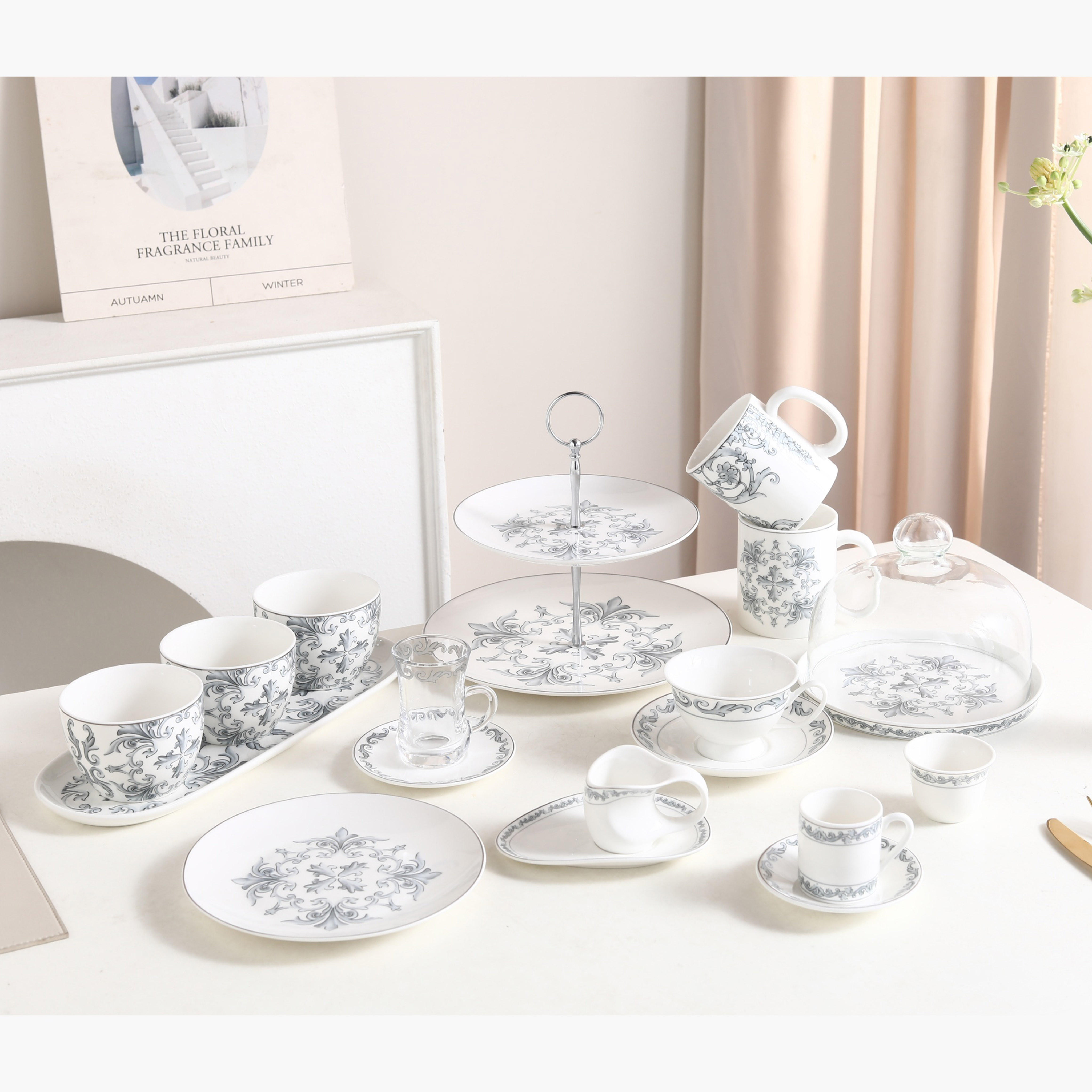 Patterned Ceramic Qahwa Cups - Set of Six-household-dining-teaandcoffee-teaandcoffeesets-image-3