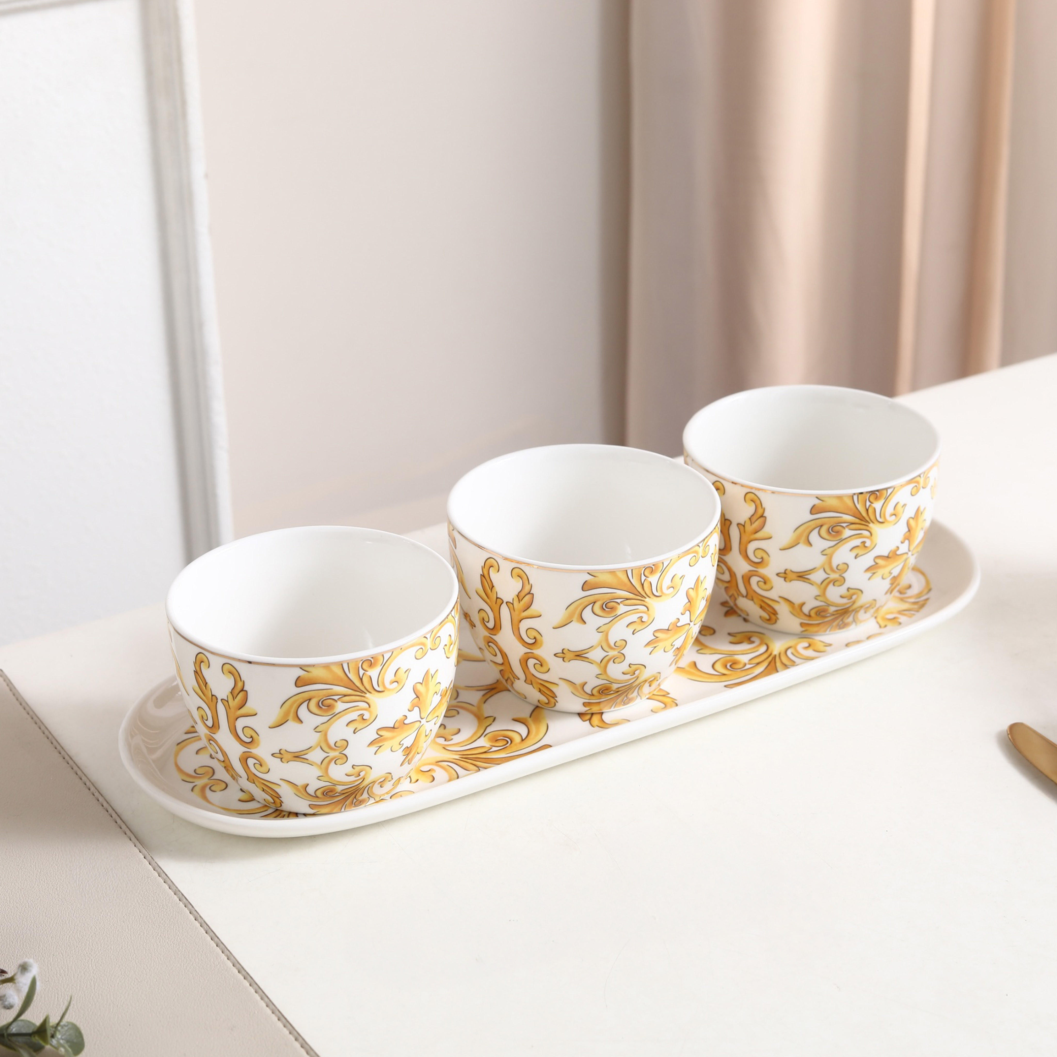 Ornate Ceramic Serving Bowls Set-household-dining-serveware-servingtrays-image-1
