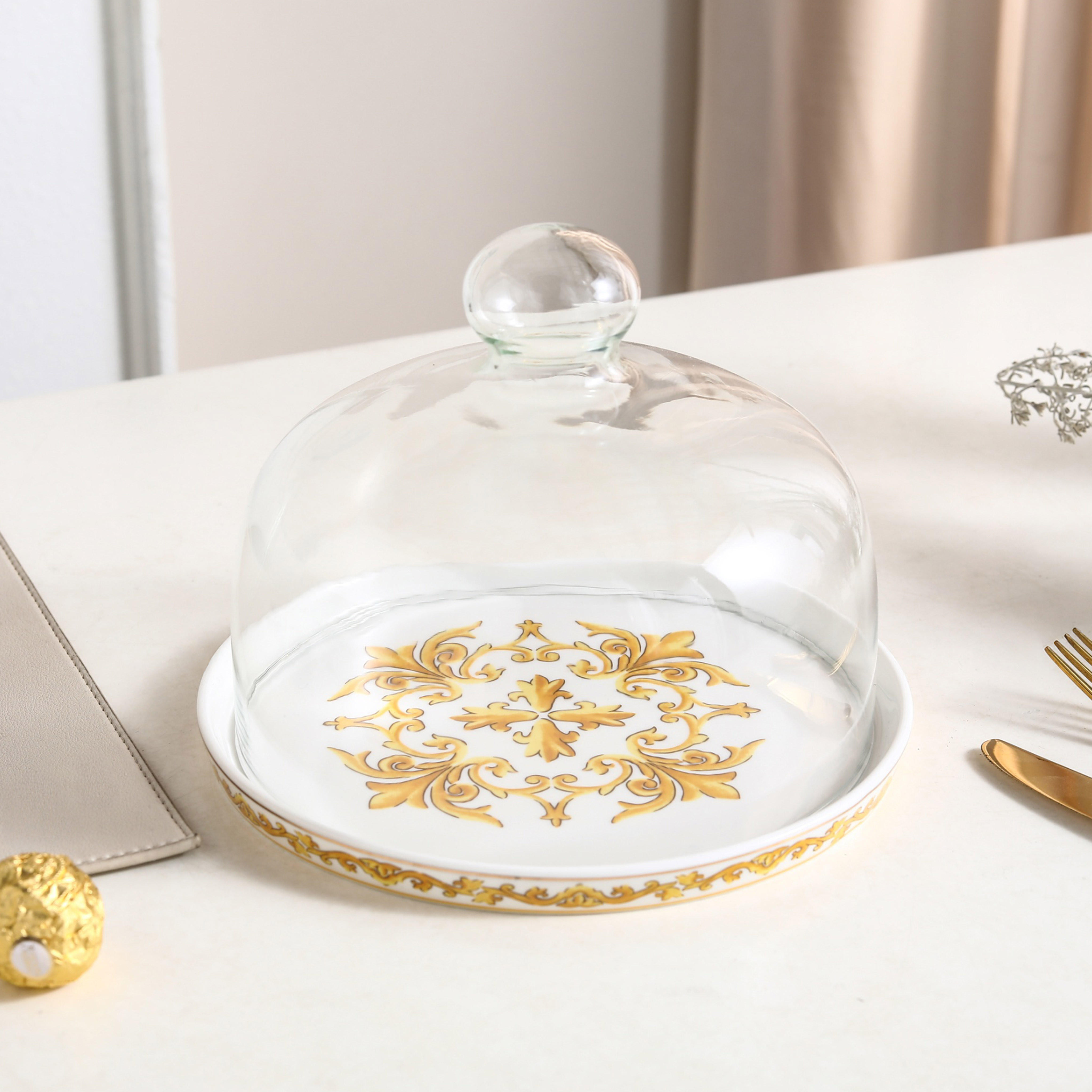 Baroque Pattern Cake Dome-household-dining-serveware-cakestands-image-1
