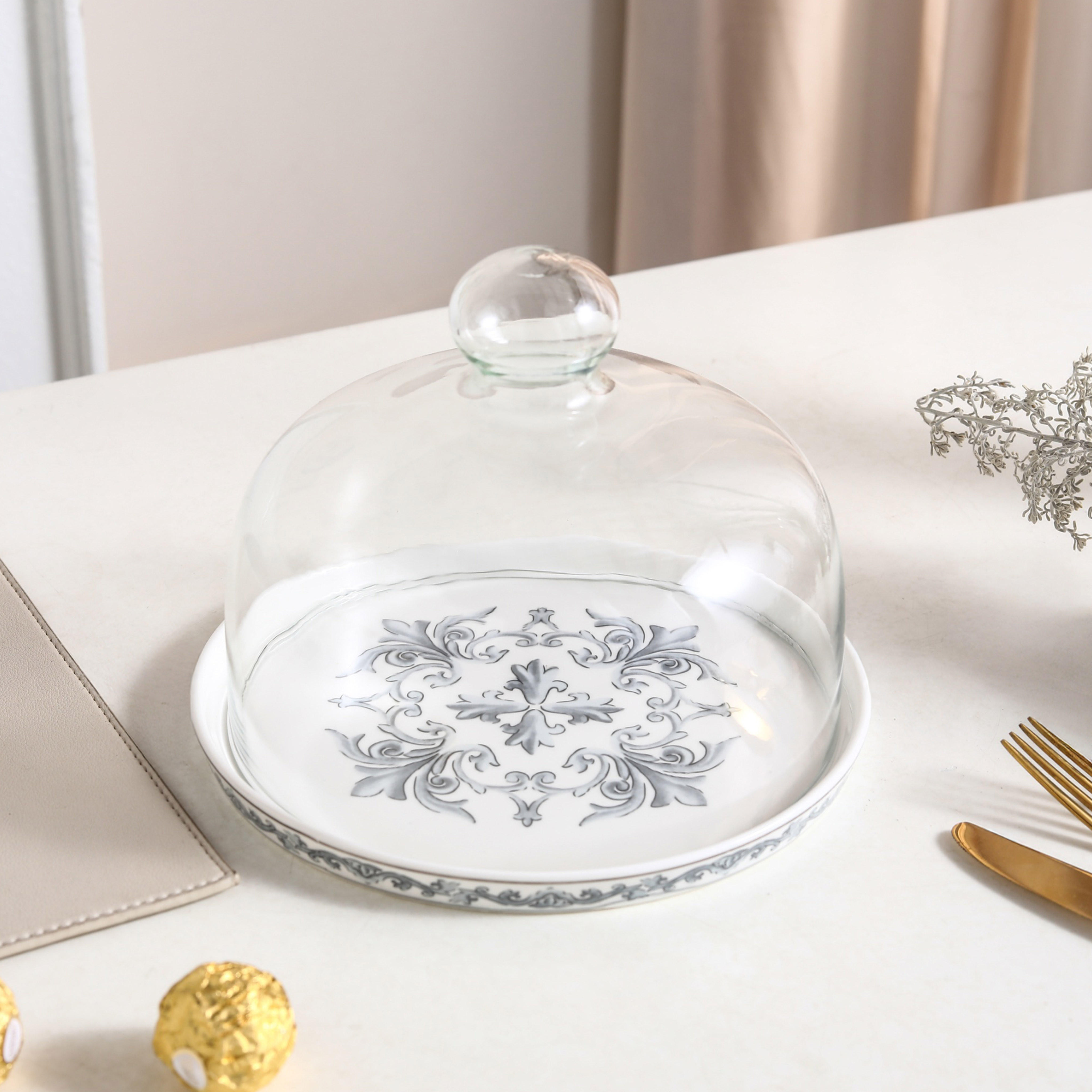 Porcelain Cake Dome Glass-household-dining-serveware-cakestands-image-1