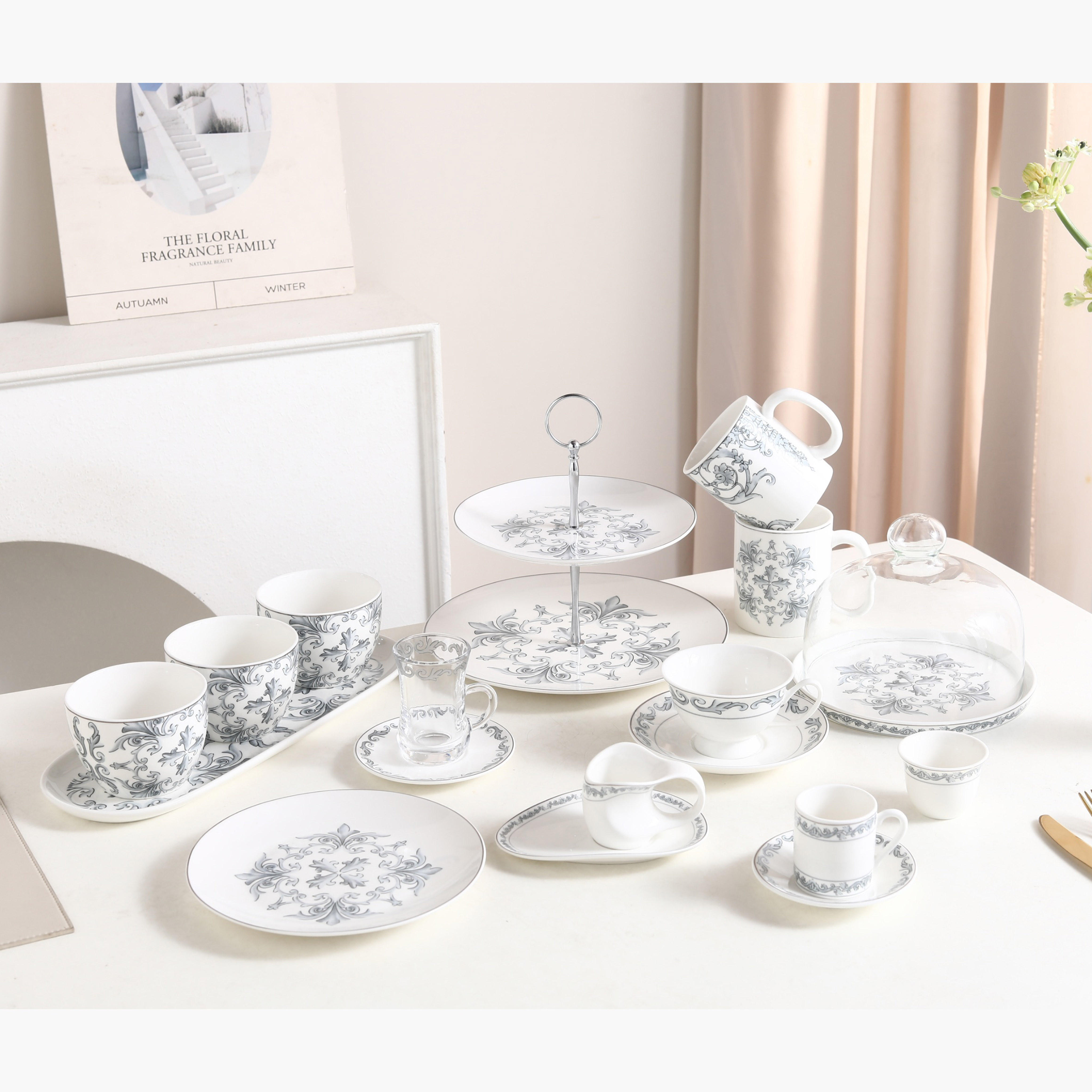 Floral Pattern Tribowl Serving Set-household-dining-serveware-servingtrays-image-2