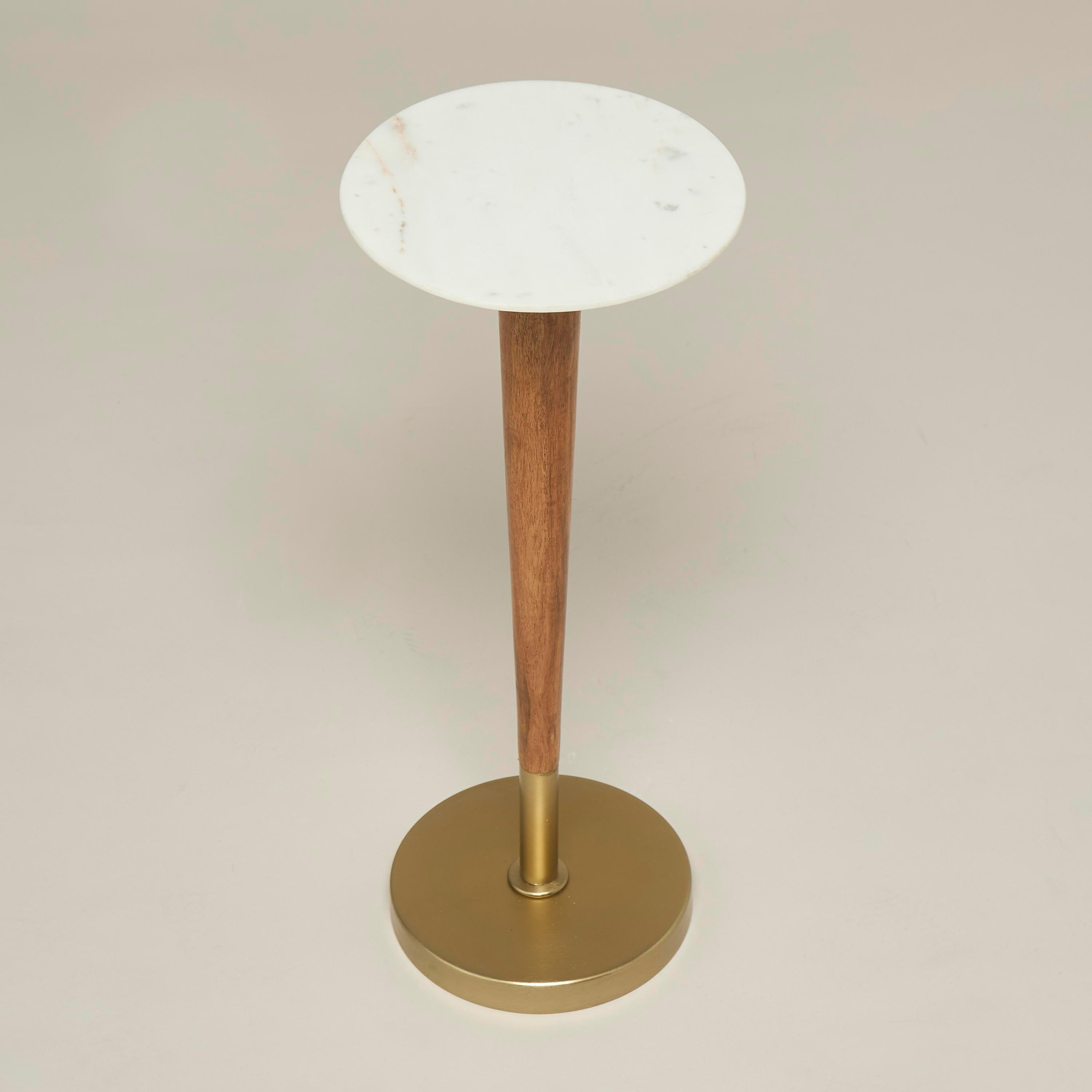 Marble Top Side Table with Pedestal Base - 22x22x60 cms-furniture-livingroom-sideandendtables-image-6