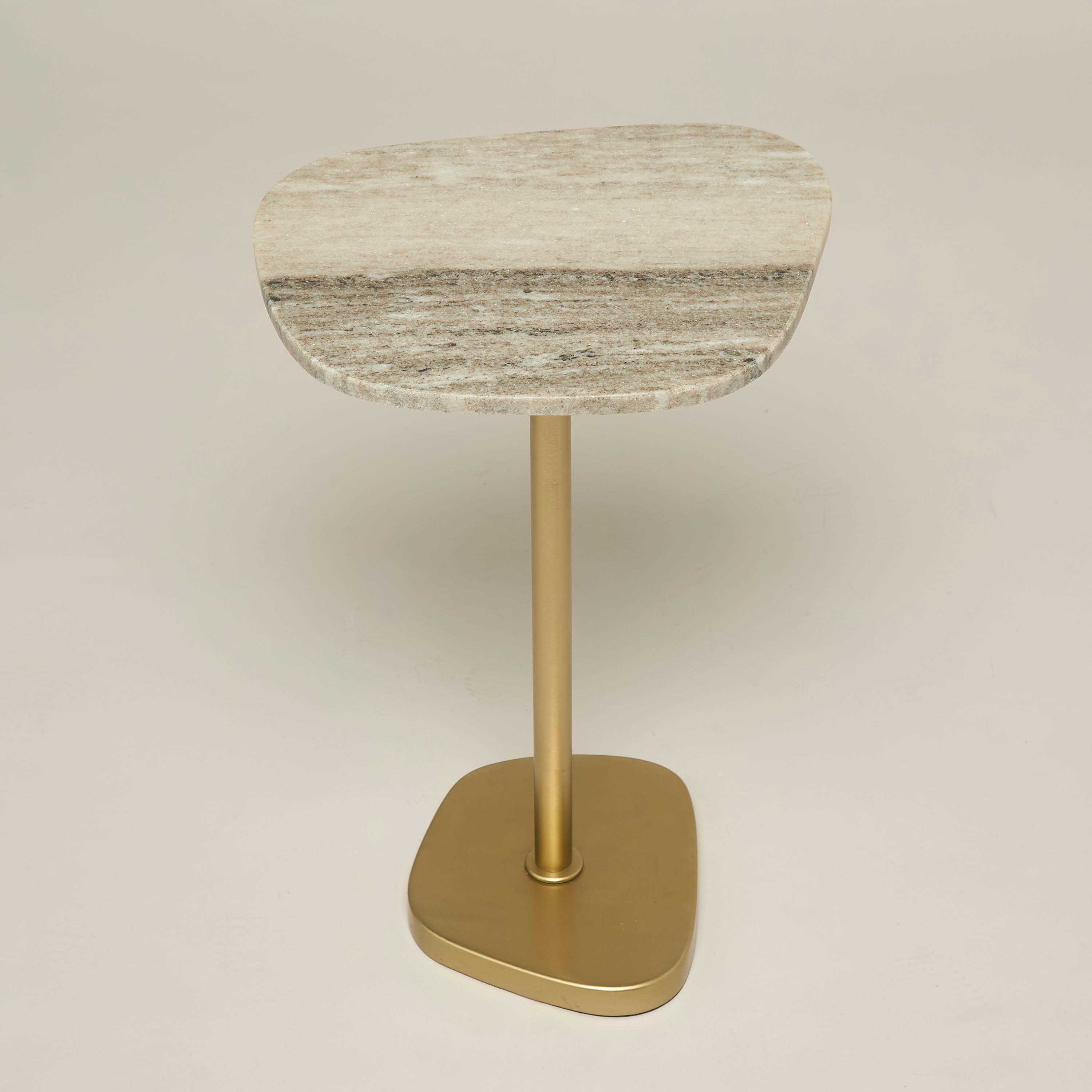 Marble Top Side Table with Pedestal Base - 35x28x52 cms-furniture-livingroom-sideandendtables-image-6