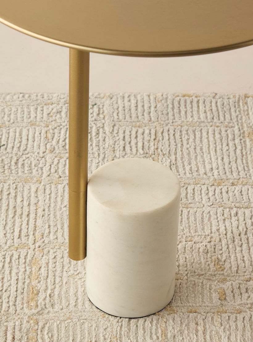 طاولة جانبية بسطح رخام وقاعدة عمودية - 46x46x41 سم-furniture-livingroom-sideandendtables-image-5