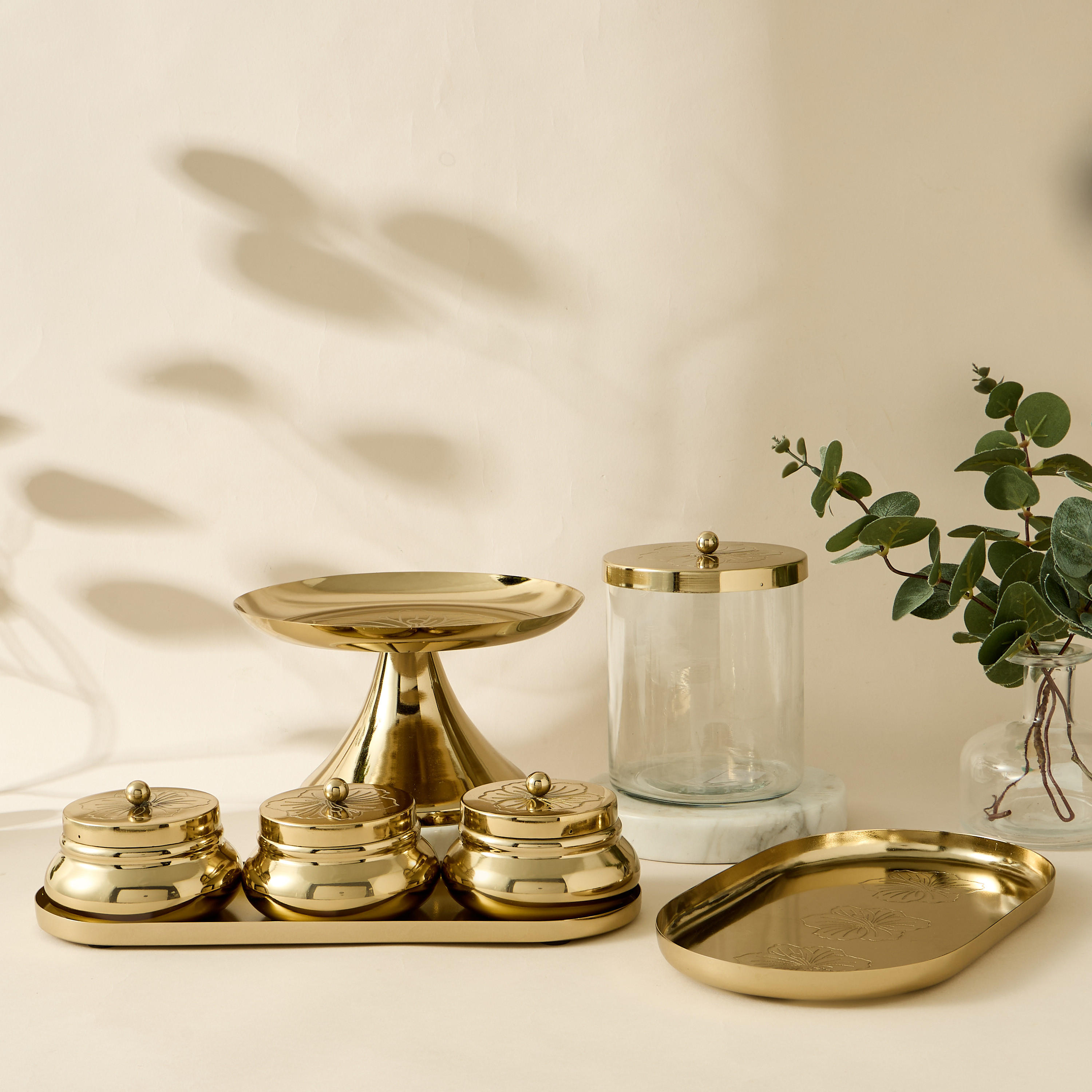 Hibiscus Engraved Oval Serving Tray-household-dining-serveware-servingtrays-image-4