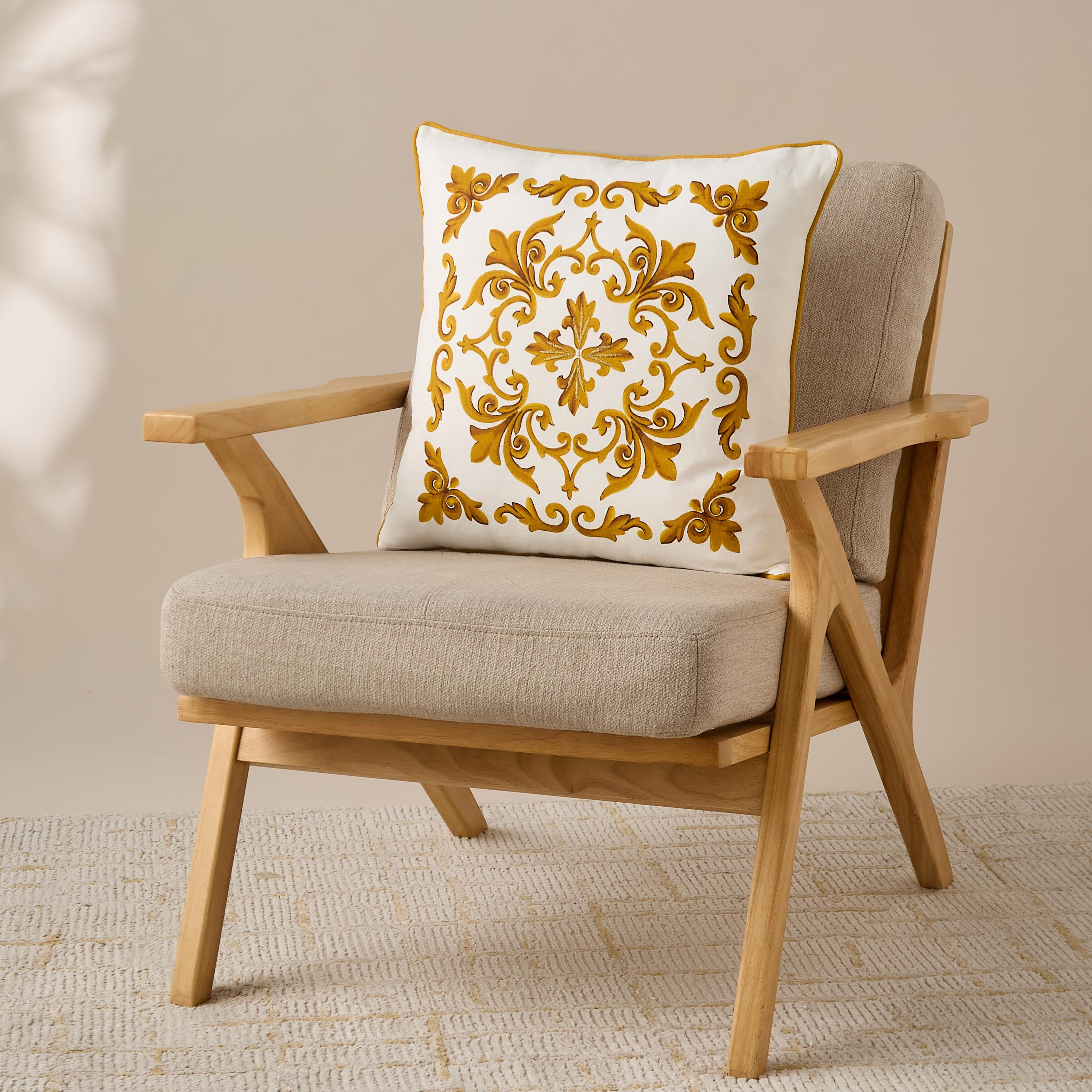 Gia Como Printed Filled Cushion - 50x50 cms-household-cushionsandthrows-filledcushions-decorativecushions-image-1
