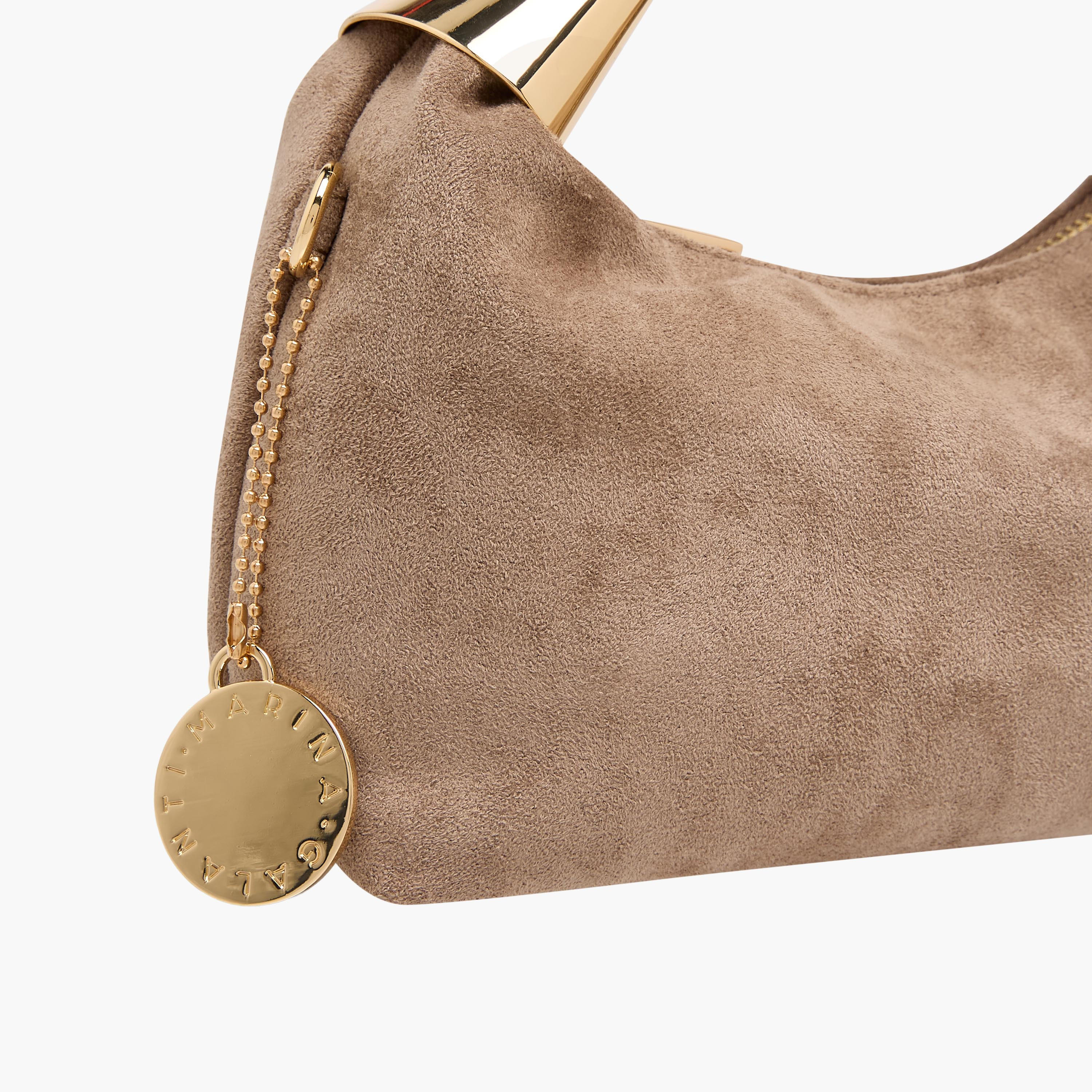 Marina Galanti Textured Hobo Bag with Detachable Chain Strap-women-bagsandwallets-handbags-image-5