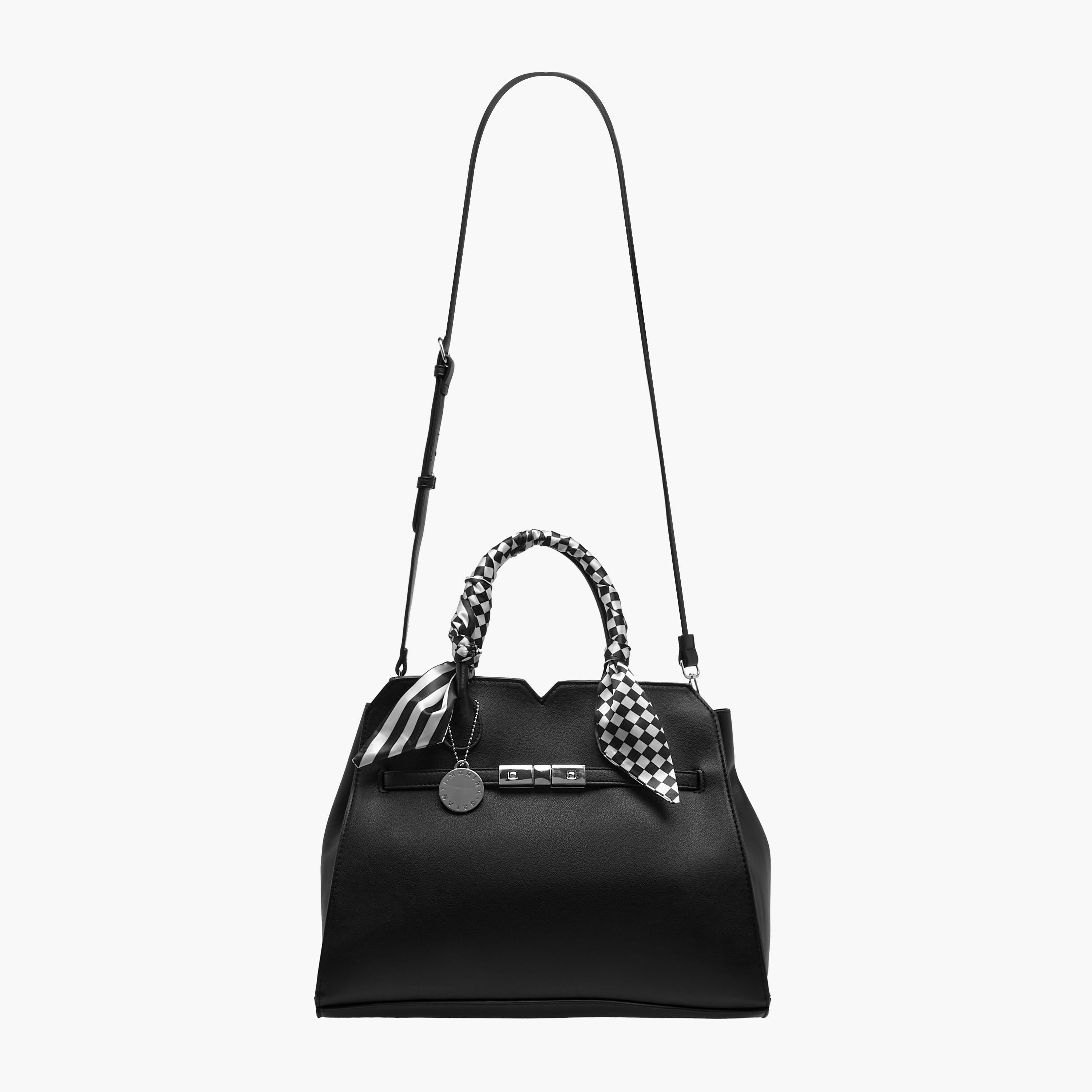 Marina Galanti Scarf Accent Tote Bag with Detachable Strap-women-bagsandwallets-handbags-image-3