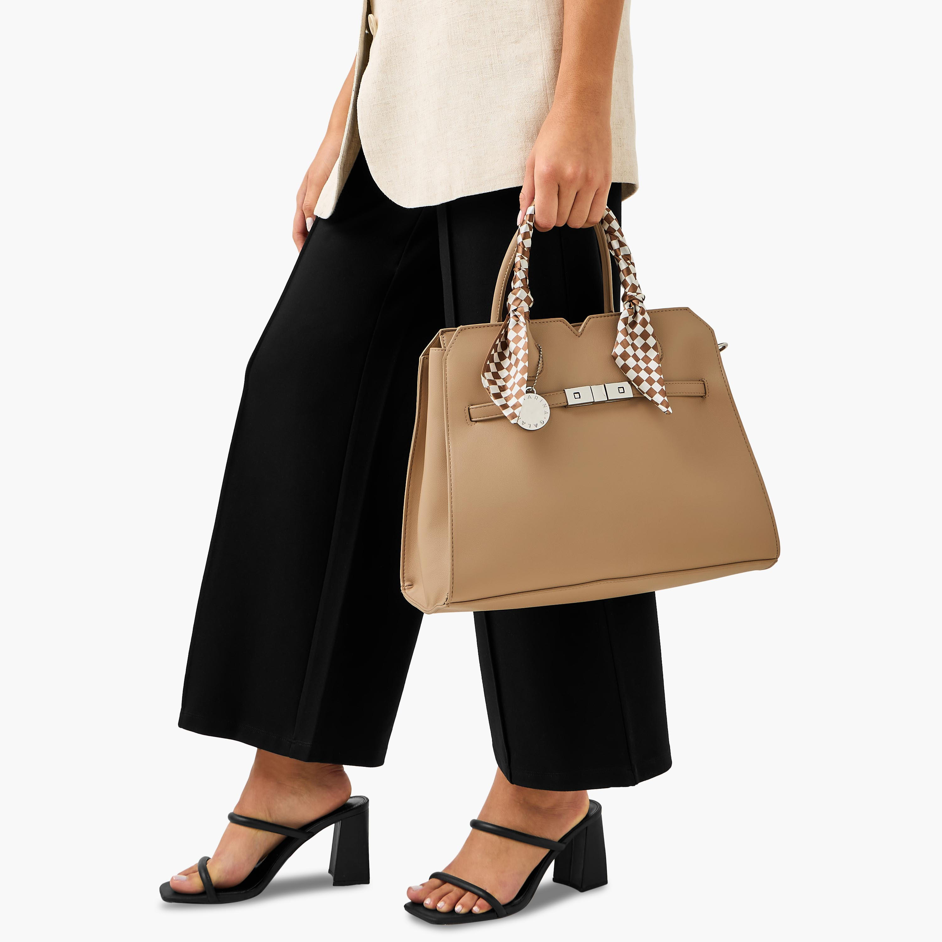 Marina Galanti Scarf Accent Tote Bag with Detachable Strap-women-bagsandwallets-handbags-image-8