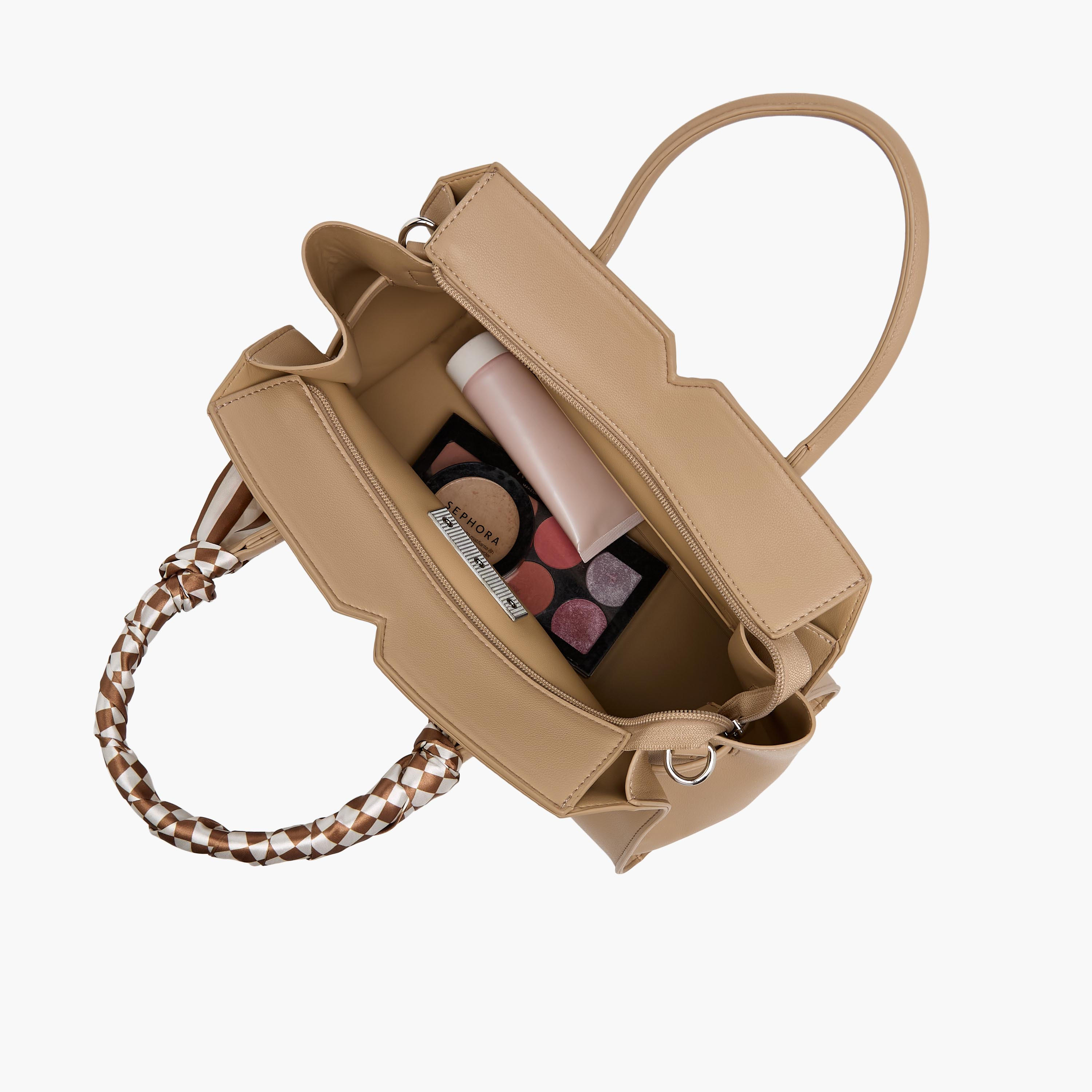 Marina Galanti Scarf Accent Tote Bag with Detachable Strap-women-bagsandwallets-handbags-image-9