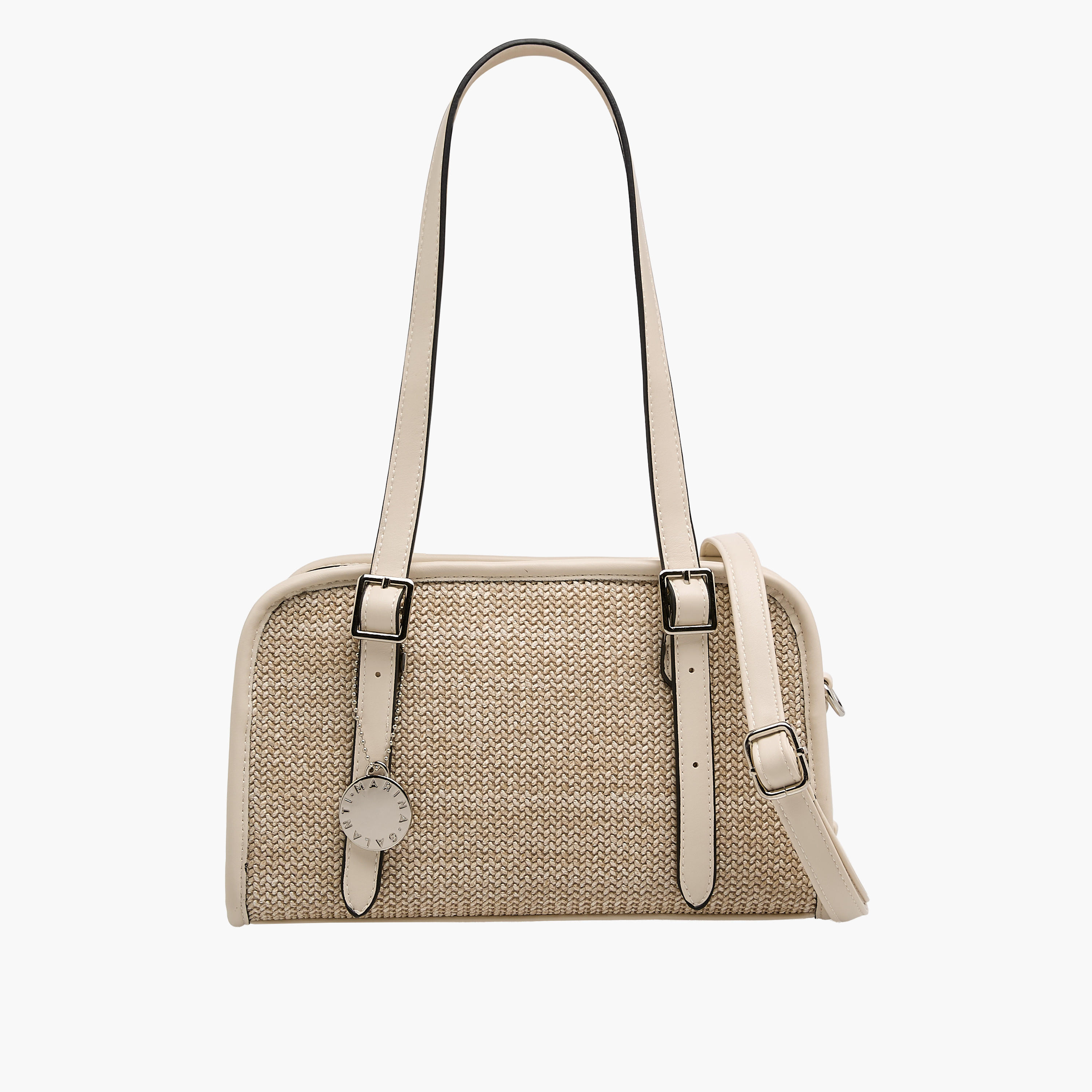Marina Galanti Textured Shoulder Bag with Detachable Strap-women-bagsandwallets-handbags-image-1