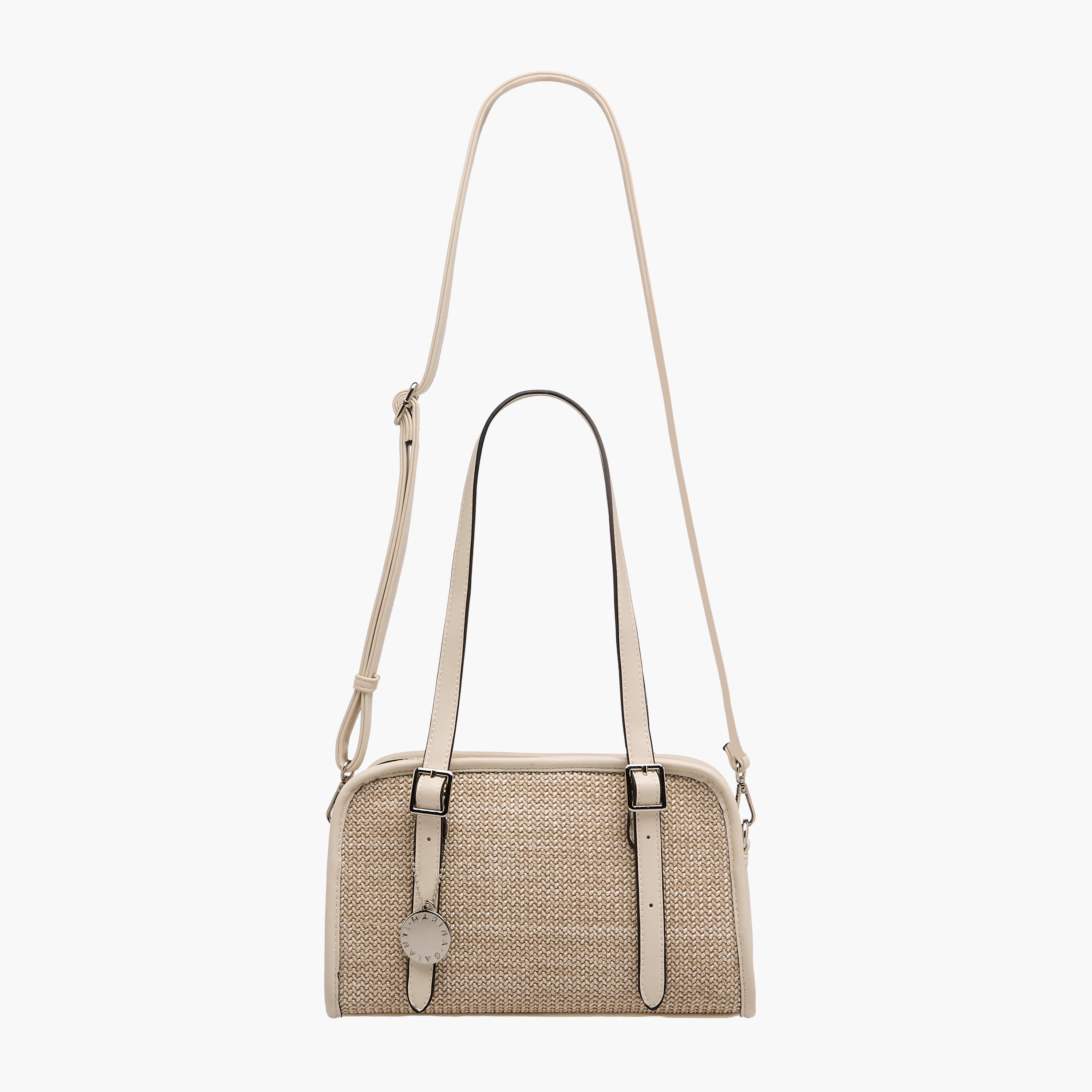 Marina Galanti Textured Shoulder Bag with Detachable Strap-women-bagsandwallets-handbags-image-3