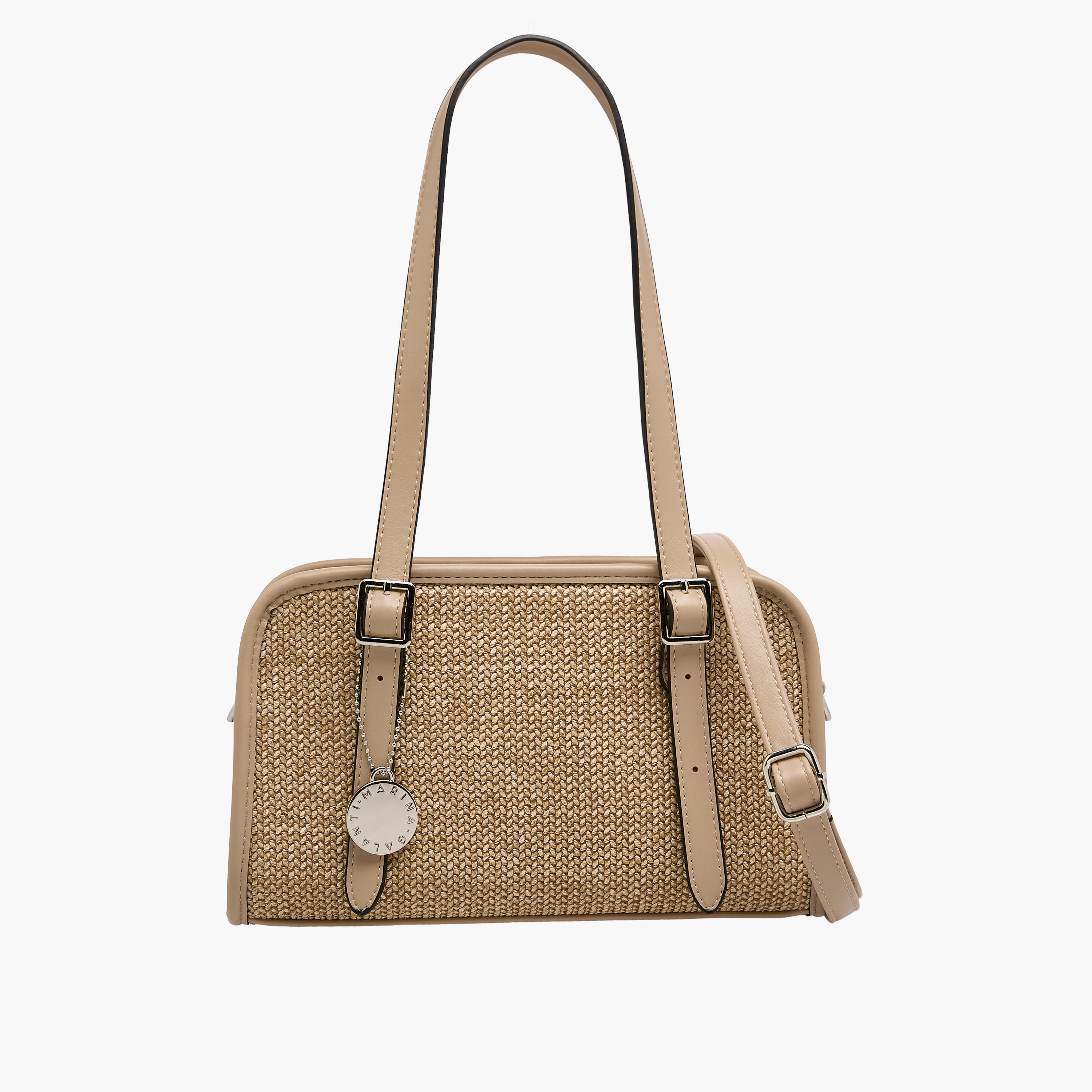 Marina Galanti Textured Shoulder Bag with Detachable Strap-women-bagsandwallets-handbags-image-1