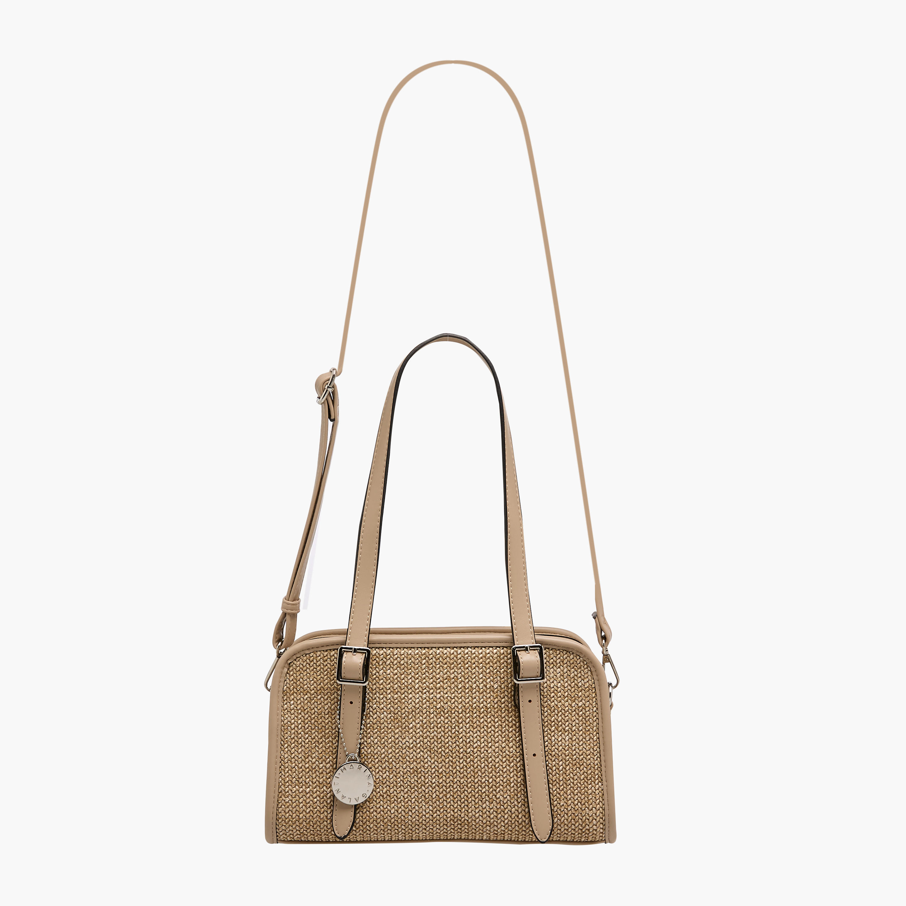 Marina Galanti Textured Shoulder Bag with Detachable Strap-women-bagsandwallets-handbags-image-3