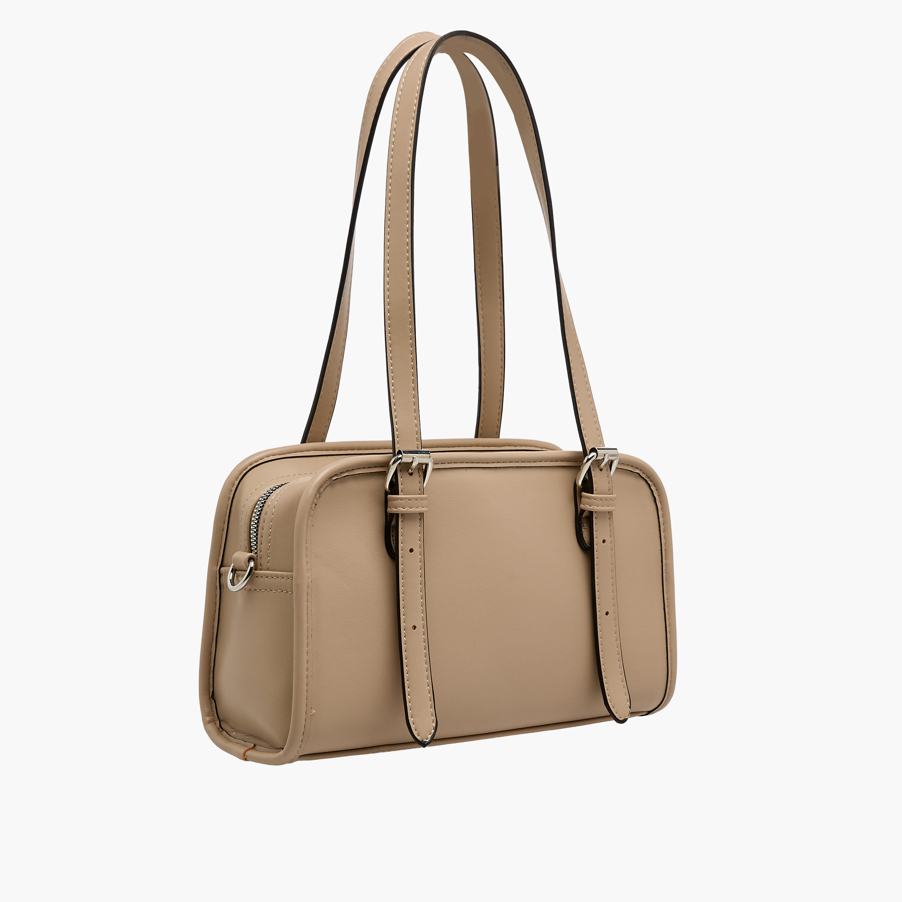 Marina Galanti Textured Shoulder Bag with Detachable Strap-women-bagsandwallets-handbags-image-4