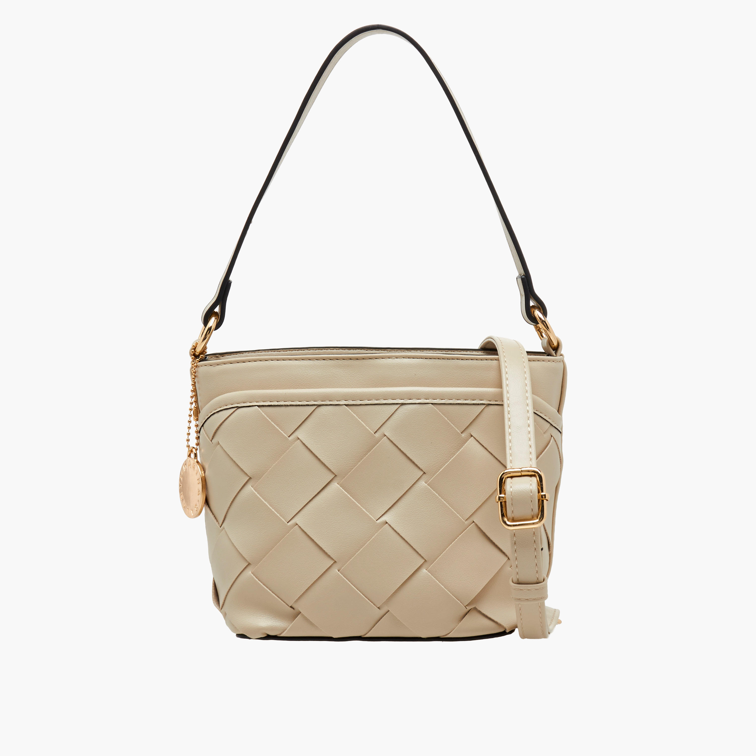 Marina Galanti Textured Bucket Bag with Detachable Strap-women-bagsandwallets-handbags-image-1