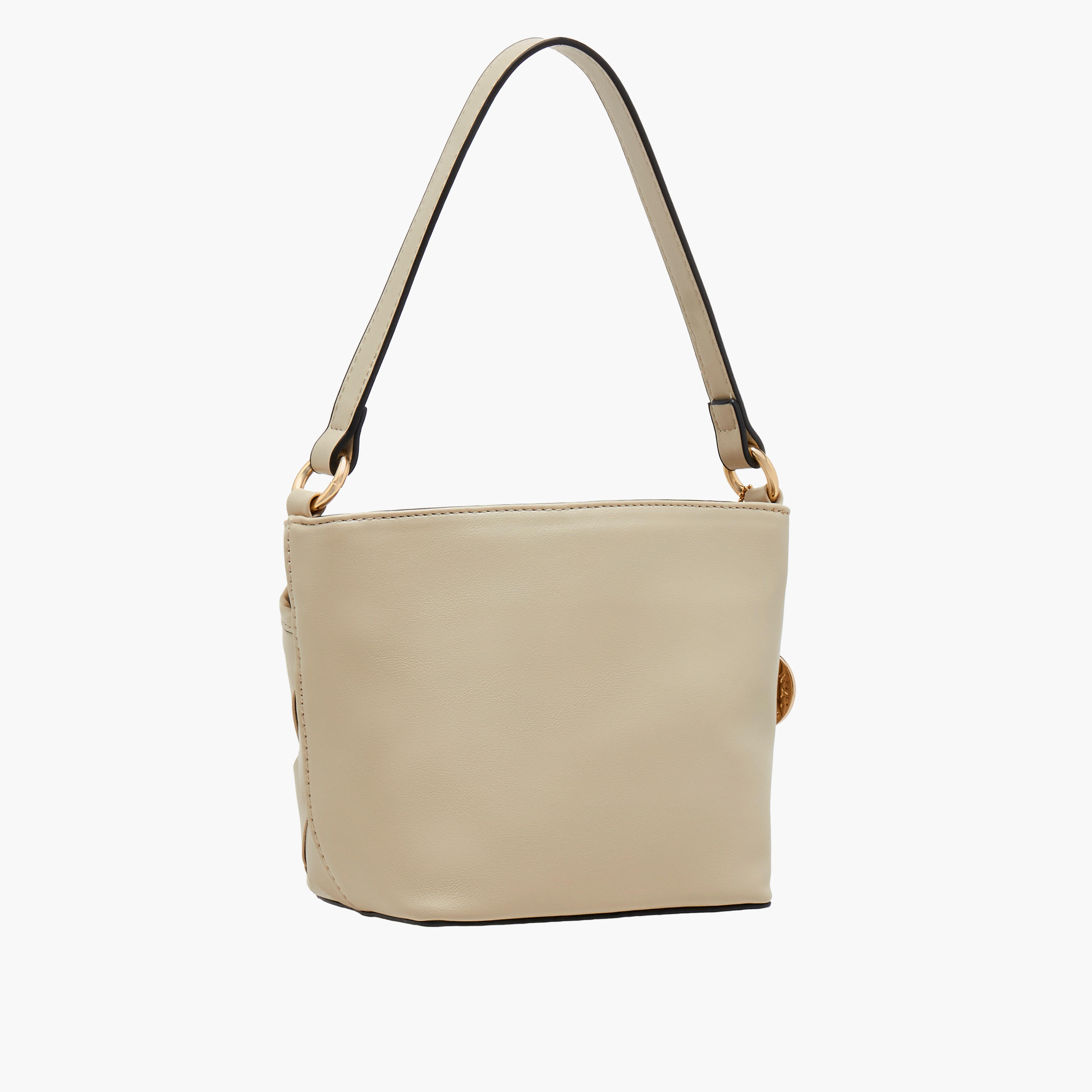 Marina Galanti Textured Bucket Bag with Detachable Strap-women-bagsandwallets-handbags-image-4
