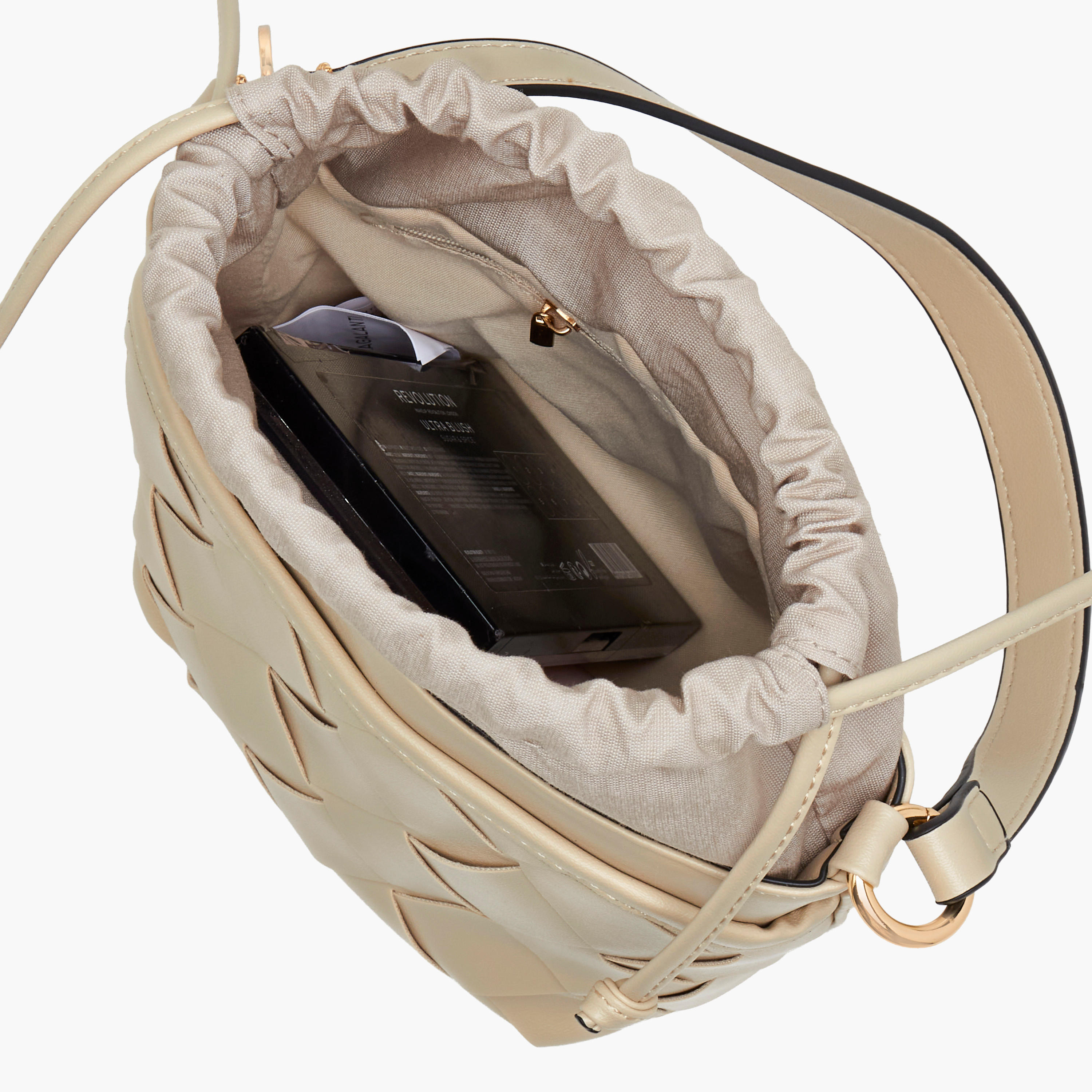 Marina Galanti Textured Bucket Bag with Detachable Strap-women-bagsandwallets-handbags-image-9
