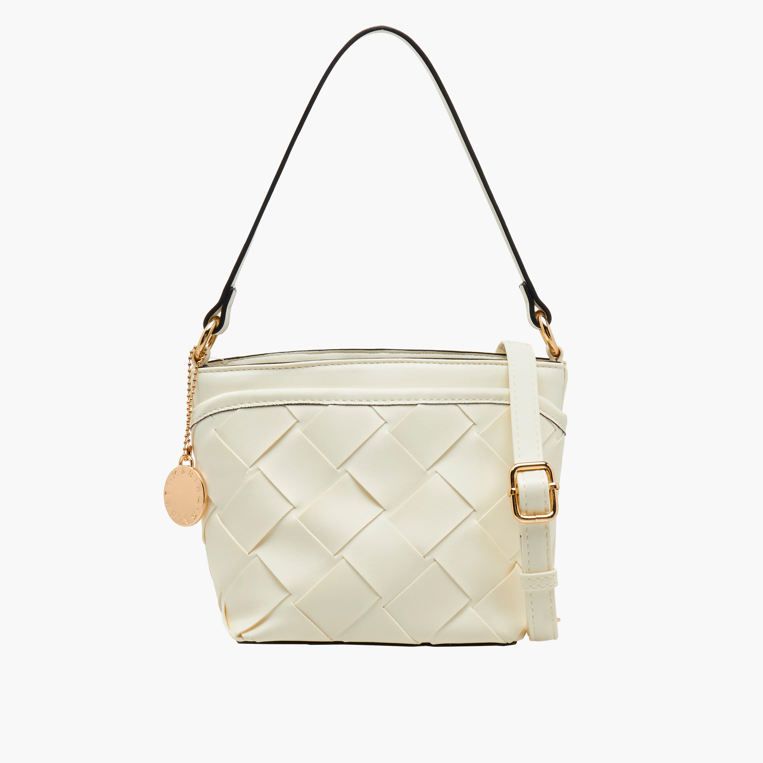 شنطة دلو بارزة الملمس بحزام قابل للفصل من مارينا جالانتي-women-bagsandwallets-handbags-image-1