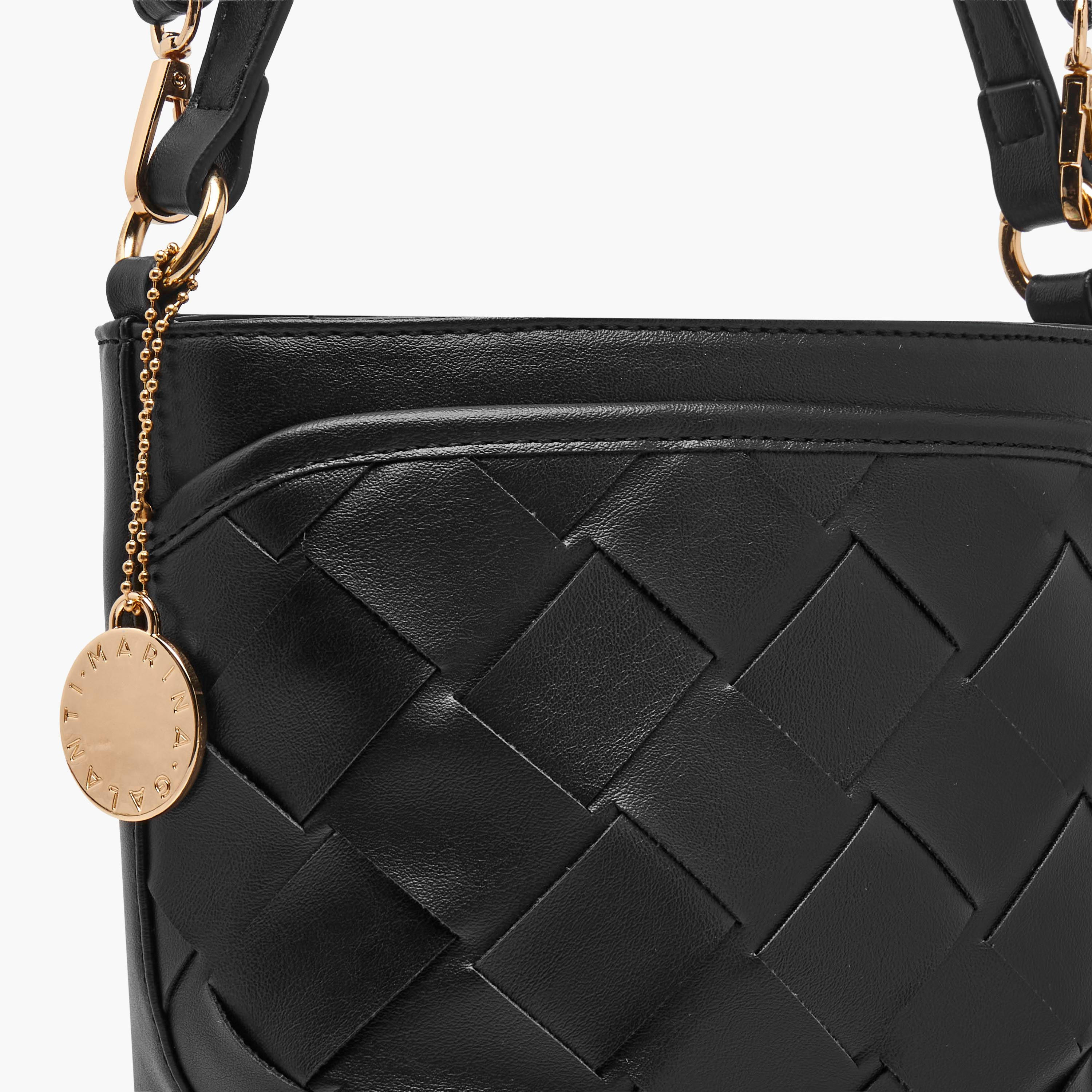 Marina Galanti Weave Textured Bucket Bag with Detachable Strap-women-bagsandwallets-handbags-image-5