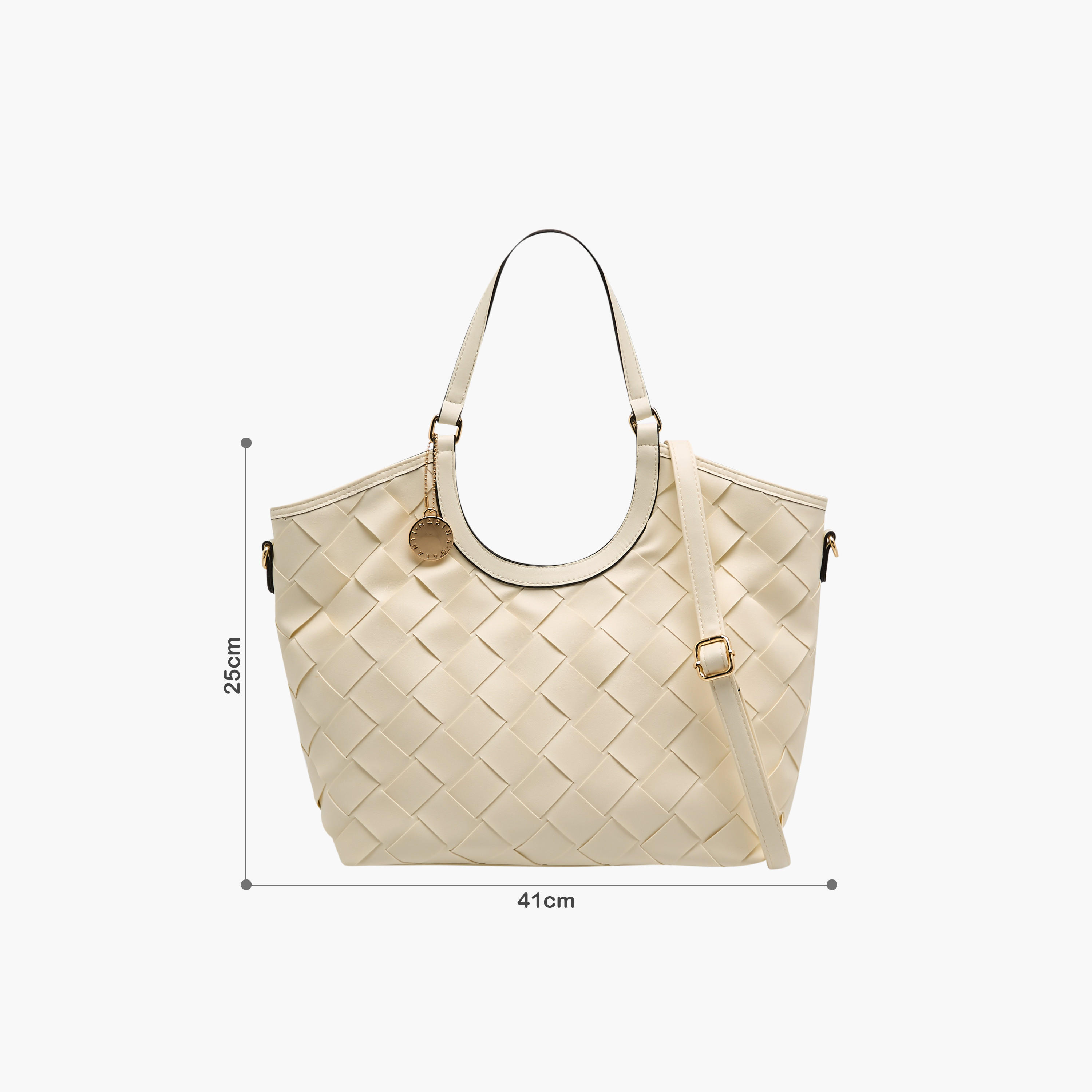 Marina Galanti Weave Textured Shopper Bag with Detachable Strap-women-bagsandwallets-handbags-image-2