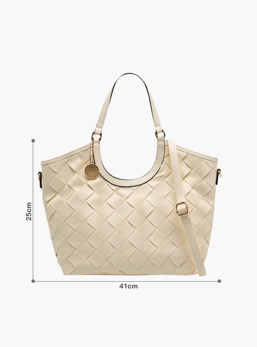 Marina Galanti Weave Textured Shopper Bag with Detachable Strap-women-bagsandwallets-handbags-image-2