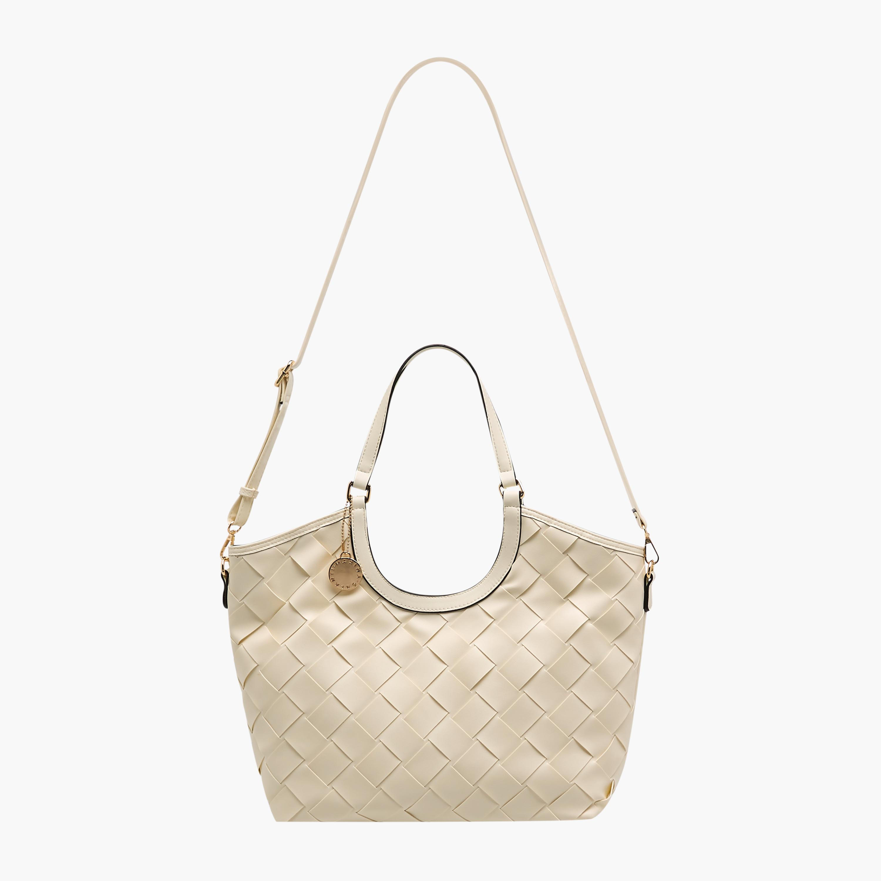 Marina Galanti Weave Textured Shopper Bag with Detachable Strap-women-bagsandwallets-handbags-image-4