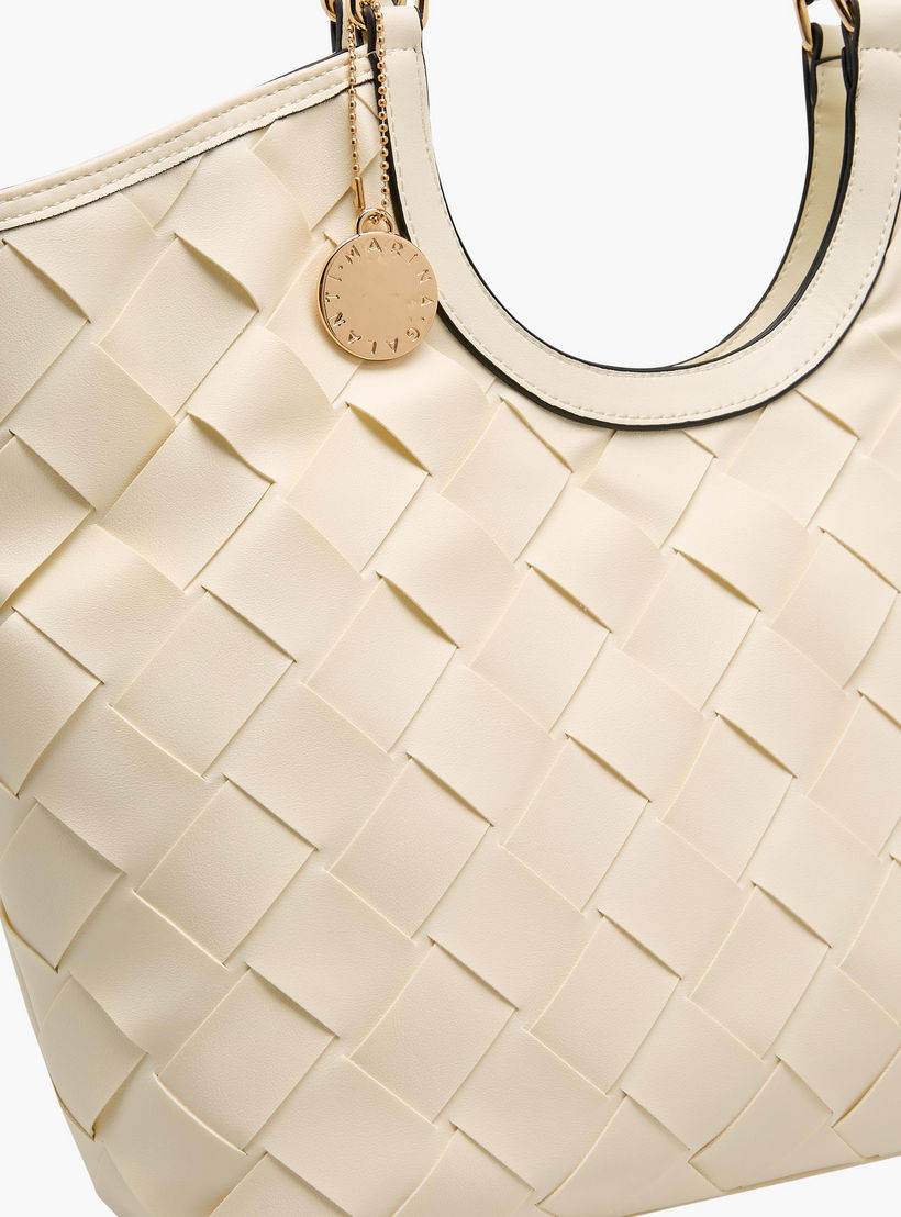 Marina Galanti Weave Textured Shopper Bag with Detachable Strap-women-bagsandwallets-handbags-image-6