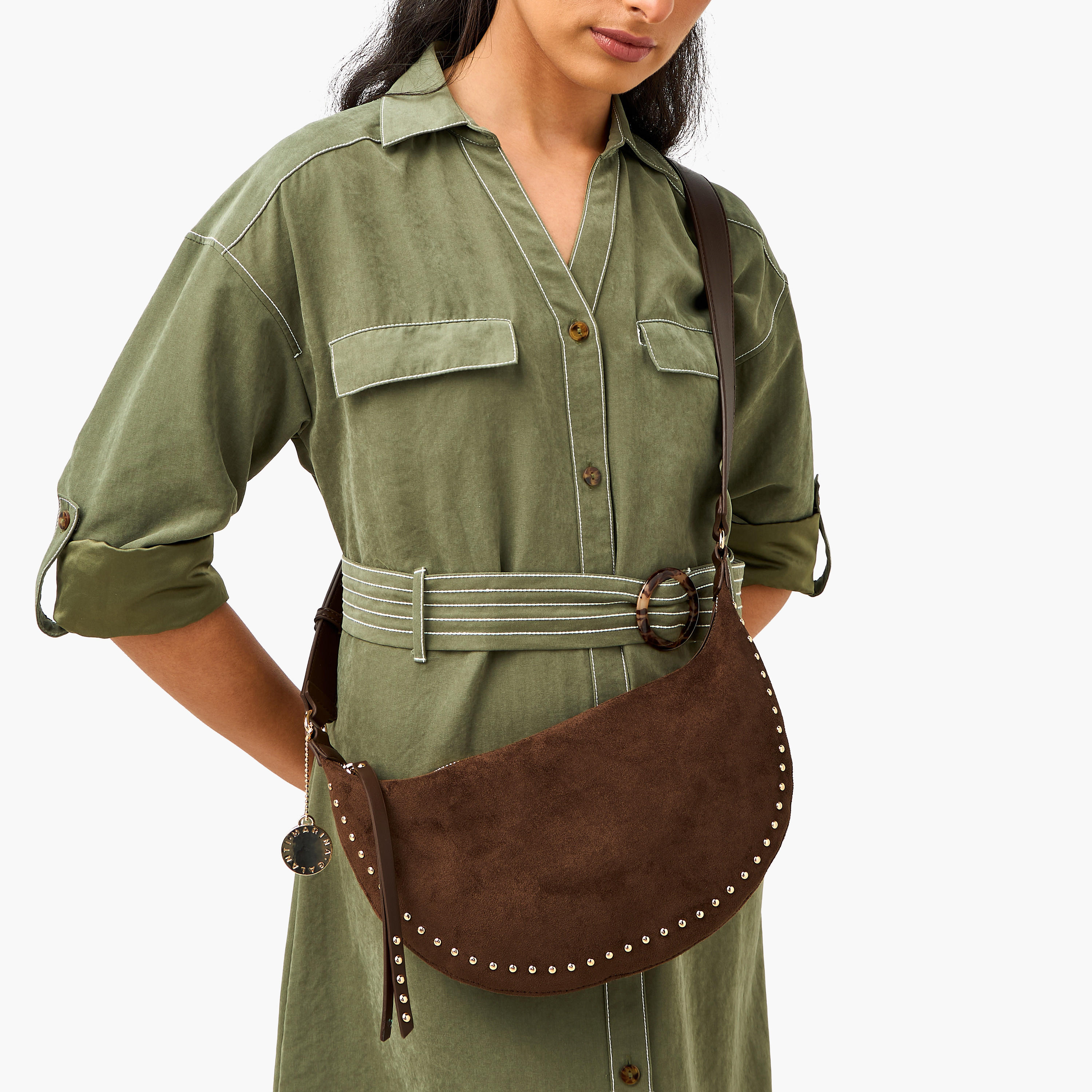 Marina Galanti Studded Crossbody Bag with Adjustable Strap-women-bagsandwallets-handbags-image-2