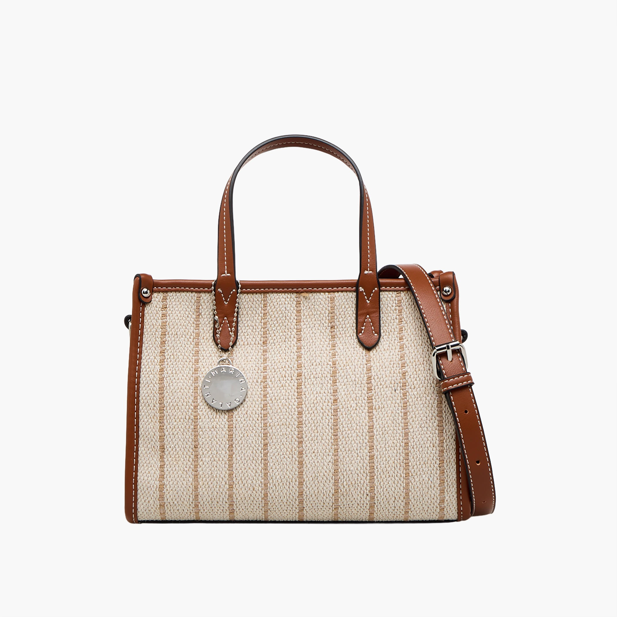 Marina Galanti Textured Tote Bag with Zip Closure-women-bagsandwallets-handbags-image-1