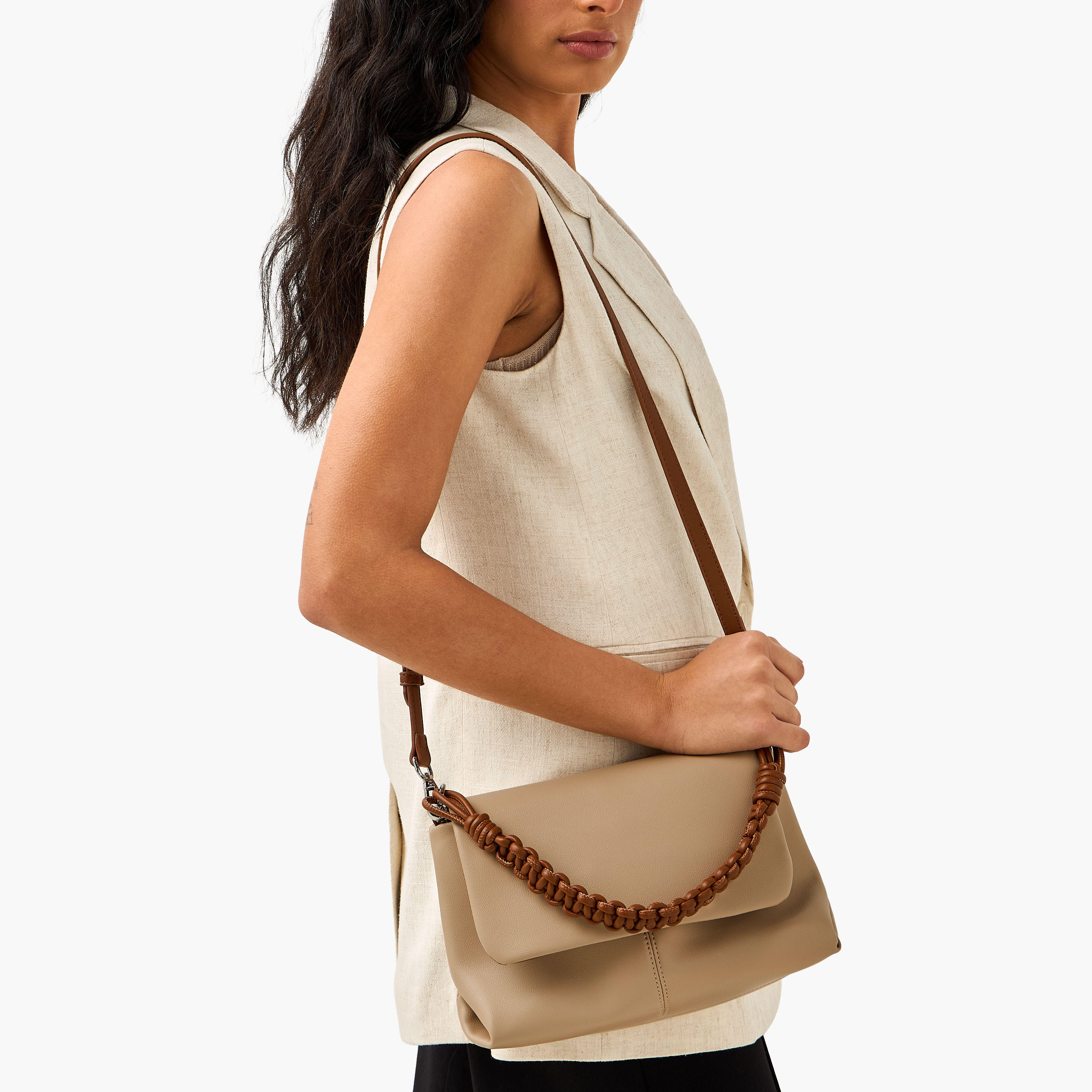 Marina Galanti Solid Shoulder Bag with Detachable Strap-women-bagsandwallets-handbags-image-2