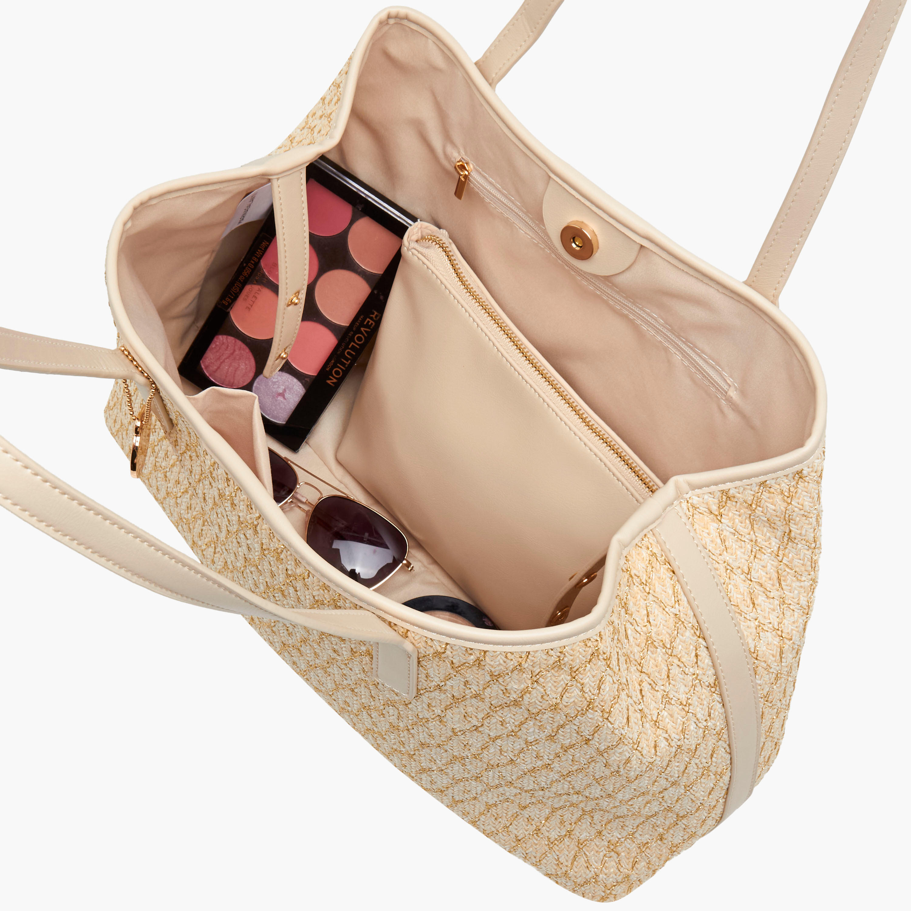 Marina Galanti Textured Tote Bag with Pouch-women-bagsandwallets-handbags-image-9