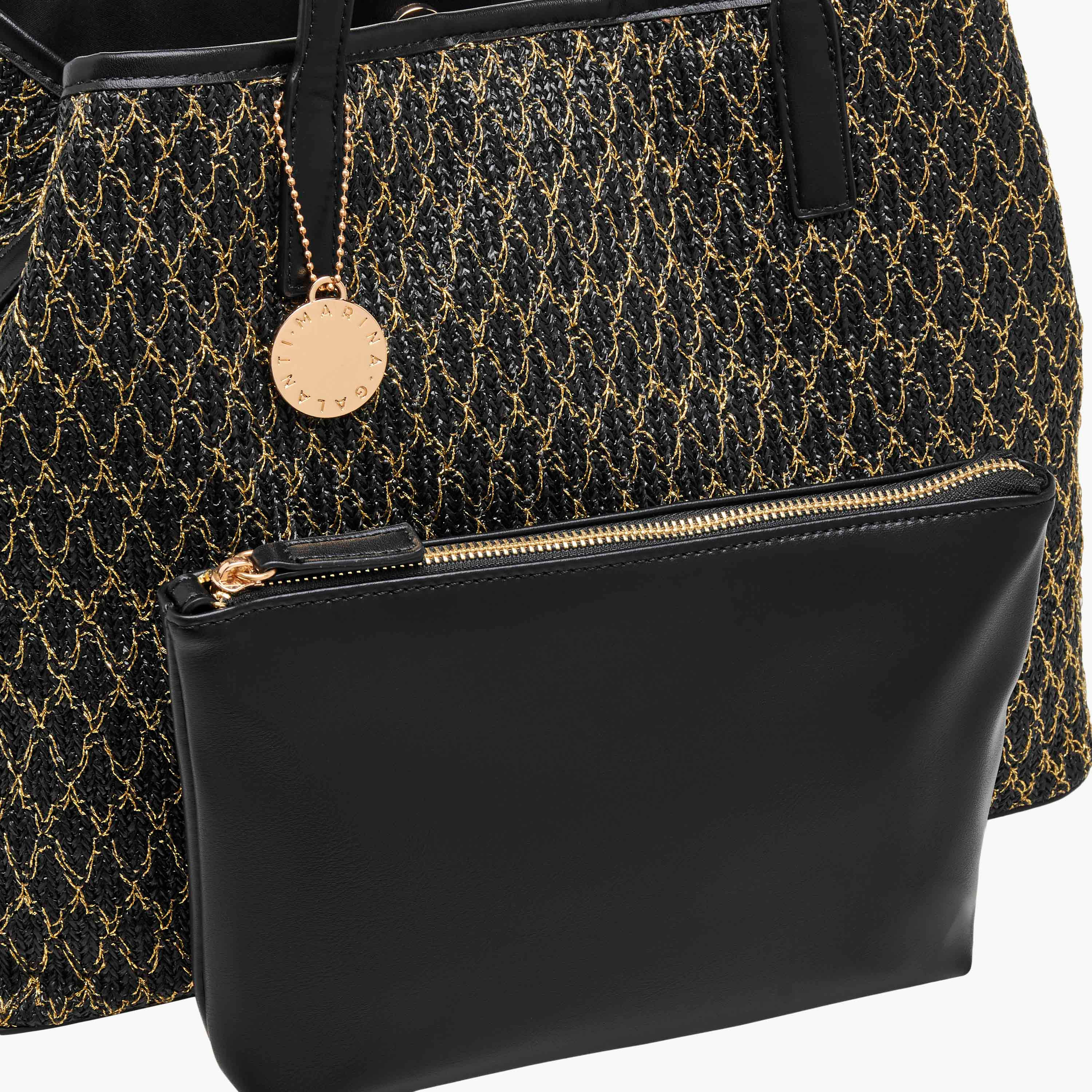 Marina Galanti Textured Tote Bag with Pouch-women-bagsandwallets-handbags-image-6