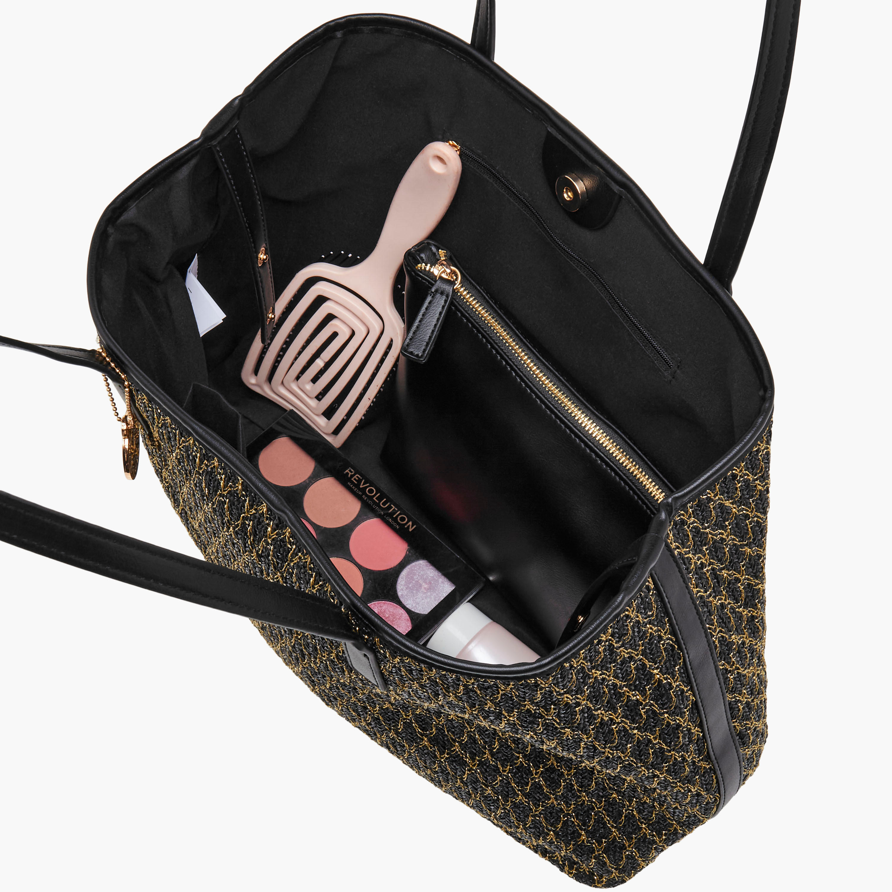 Marina Galanti Textured Tote Bag with Pouch-women-bagsandwallets-handbags-image-9