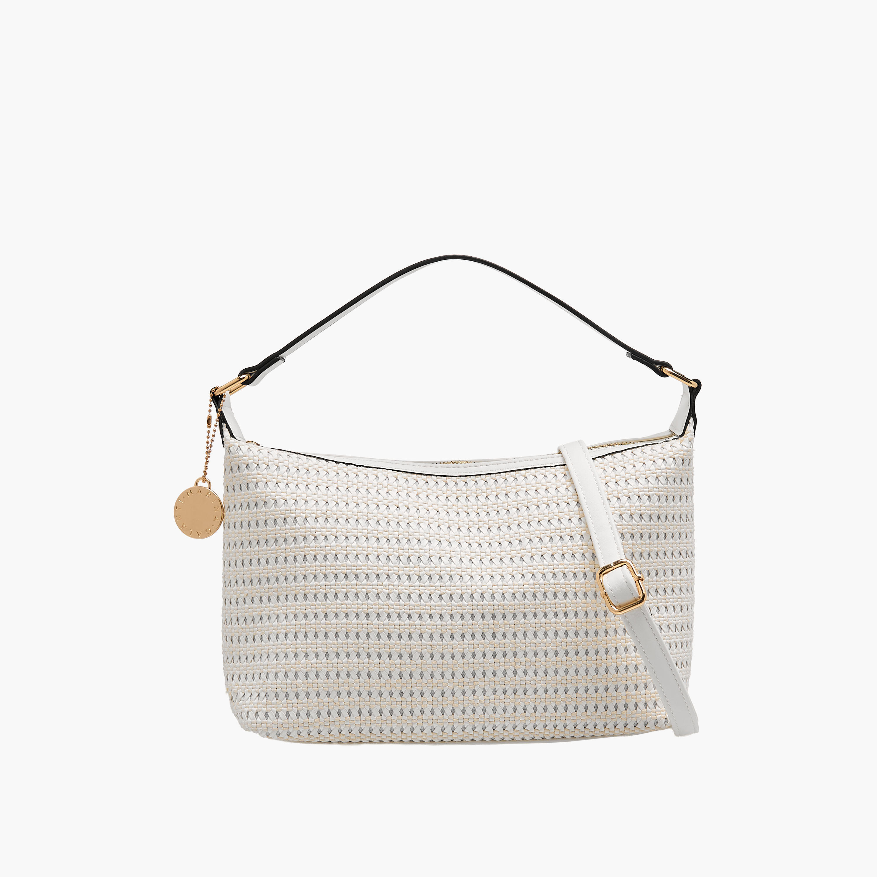 Marina Galanti Textured Shoulder Bag with Detachable Strap-women-bagsandwallets-handbags-image-1