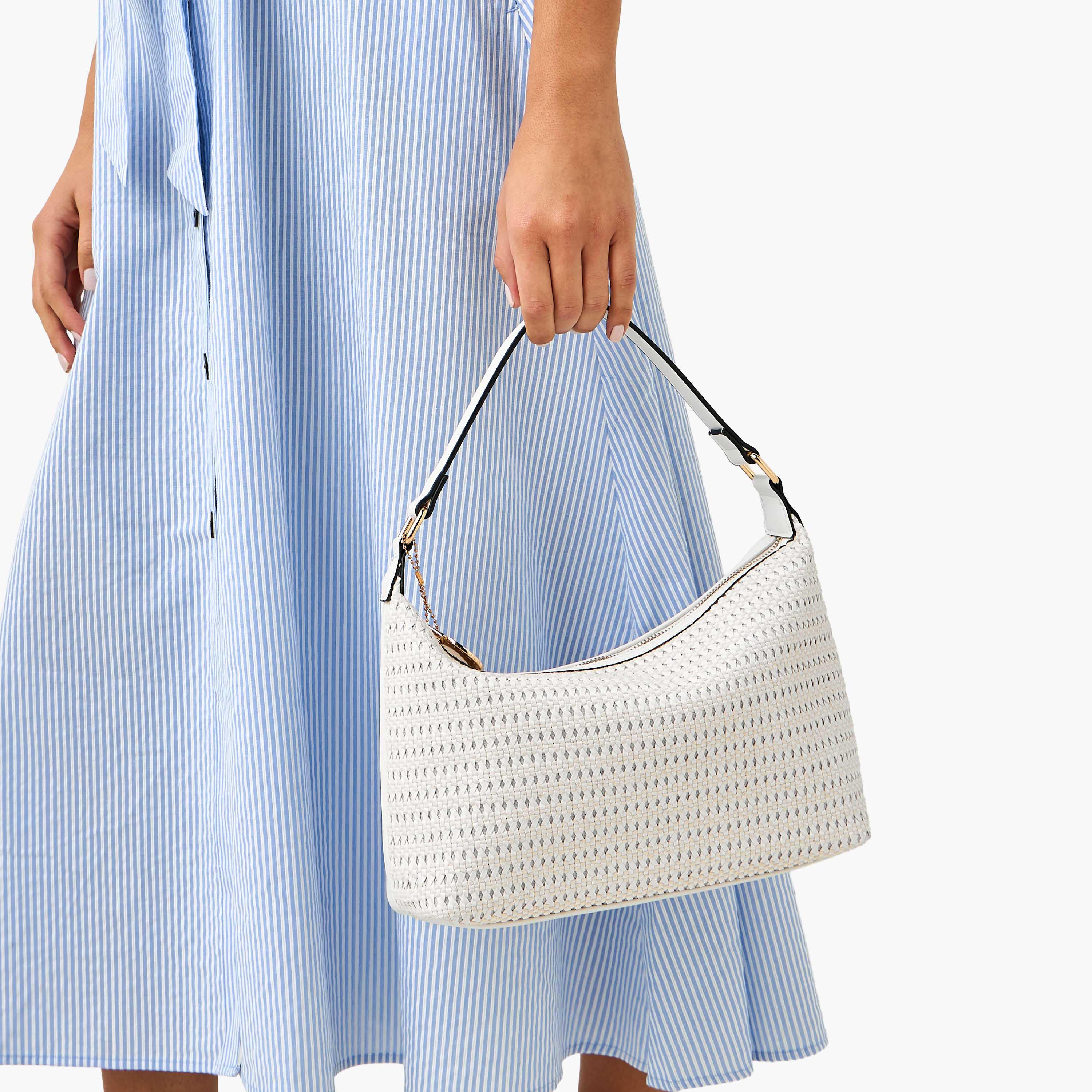 Marina Galanti Textured Shoulder Bag with Detachable Strap-women-bagsandwallets-handbags-image-2