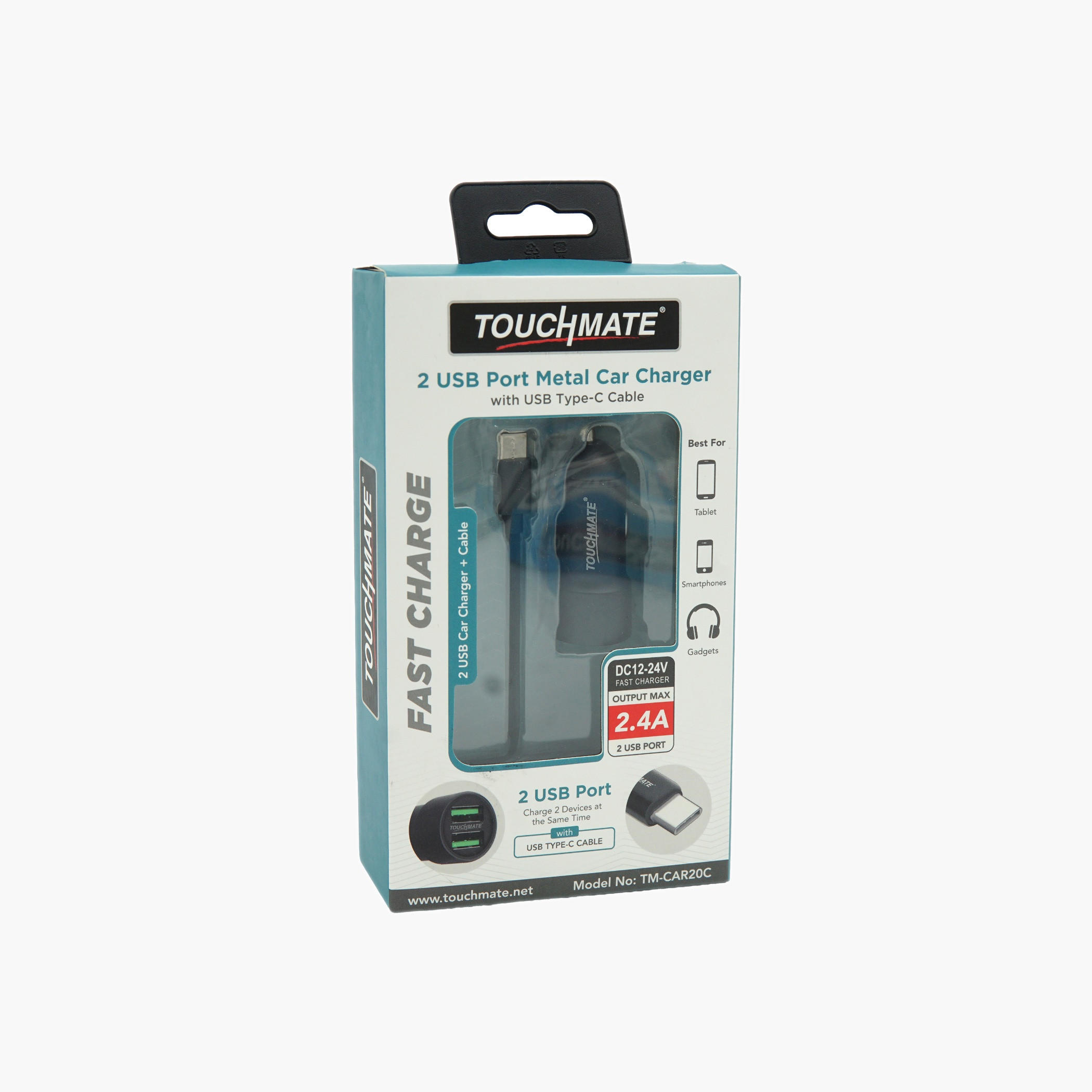 Touchmate Dual USB Car Charger Type-C-electronics-accessories-image-1