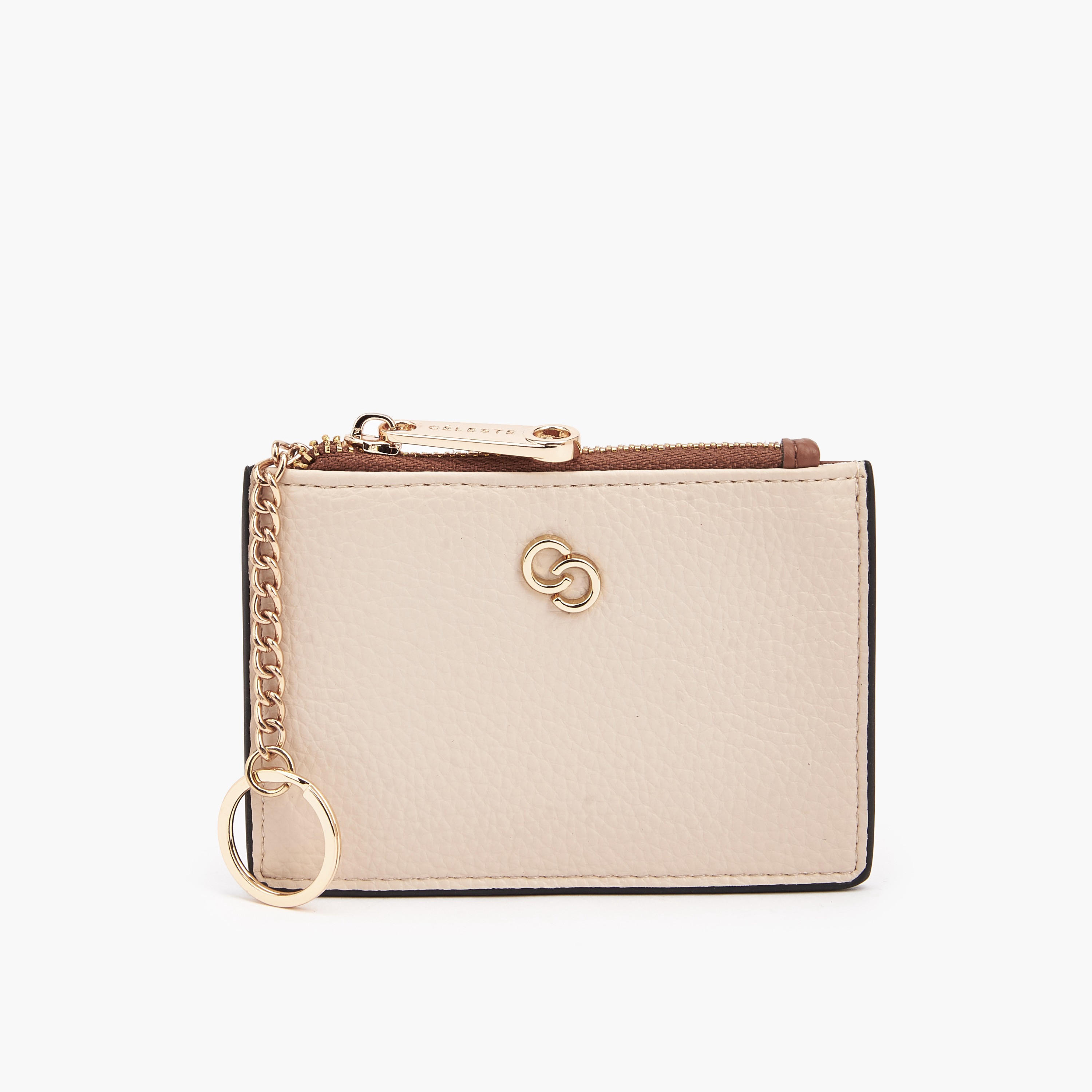 Celeste Textured Card Holder with Keyring-women-bagsandwallets-wallets-image-1