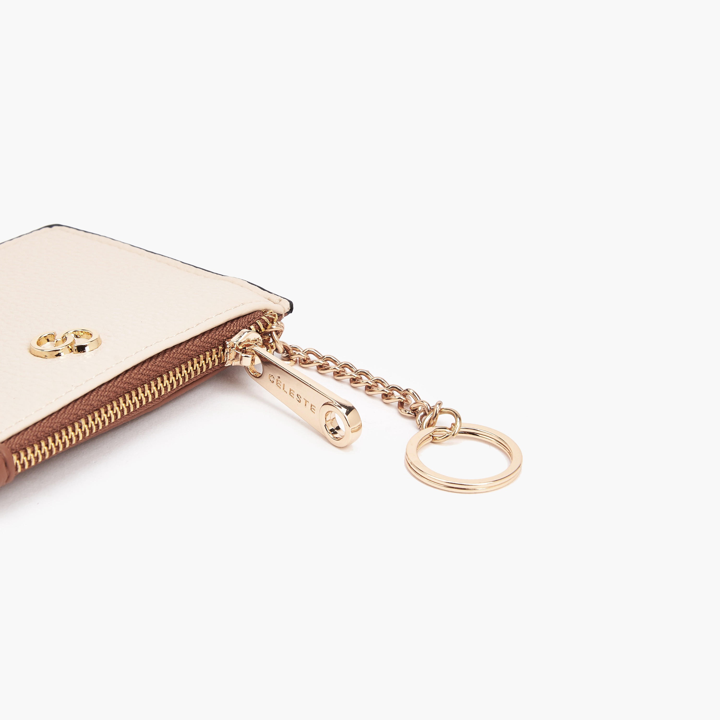Celeste Textured Card Holder with Keyring-women-bagsandwallets-wallets-image-7
