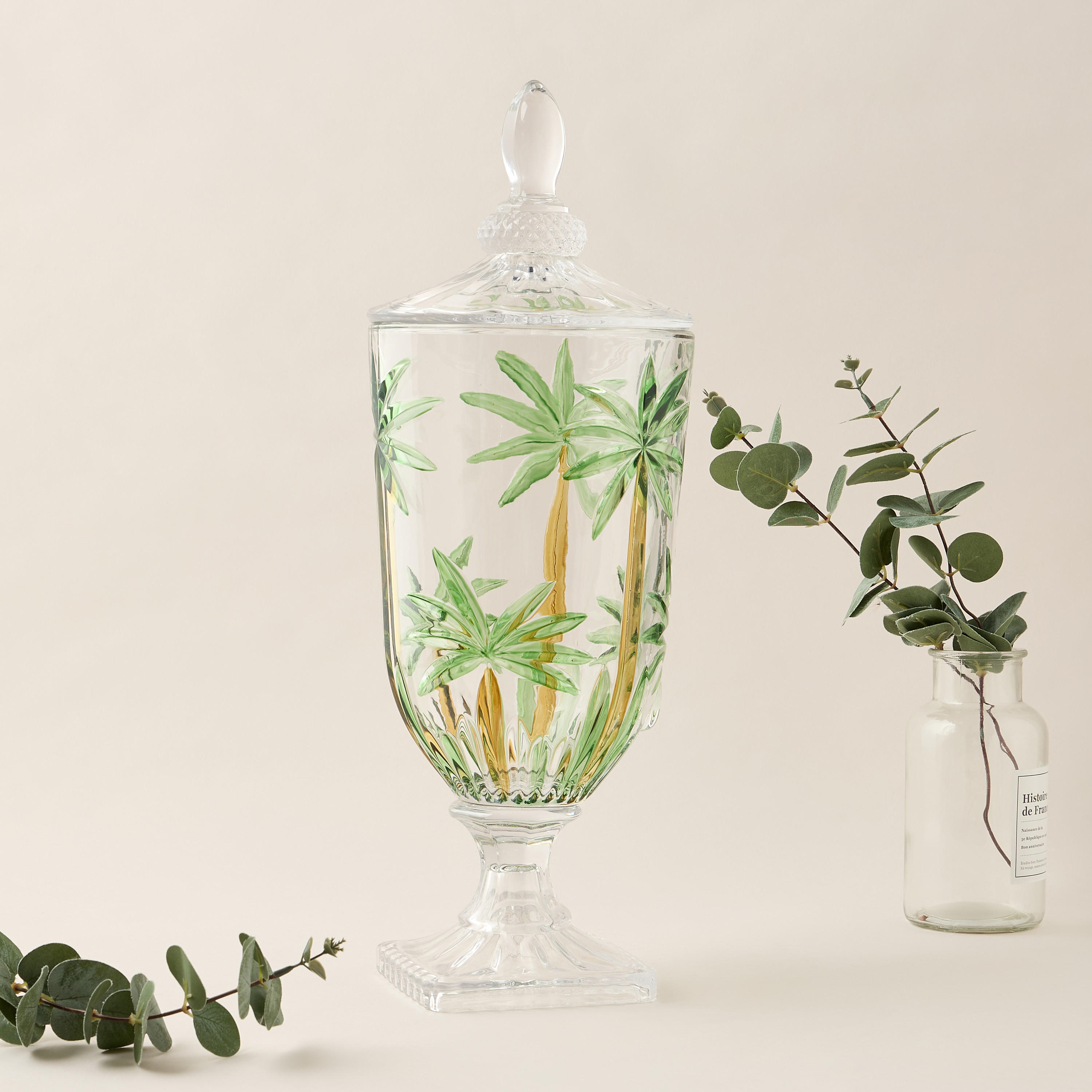 Palm Tree Hand-Painted Beverage Dispenser - 3.5 L-household-dining-drinkserveware-dispensers-image-1