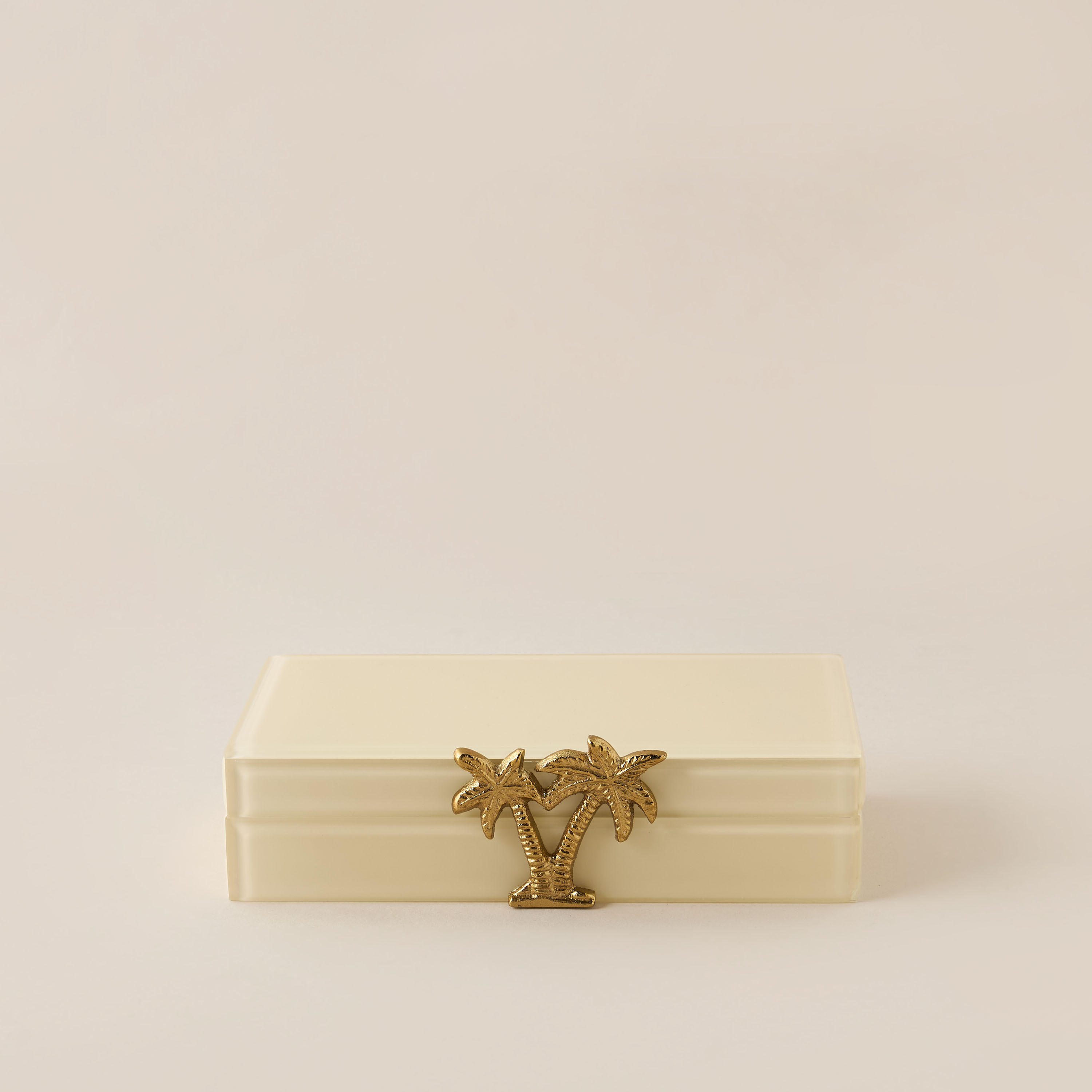 Palm Tree Accent Decorative Storage Box - 29x12x7 cms-household-storage-jewelleryorganizing-jewelleryboxesandstands-image-1