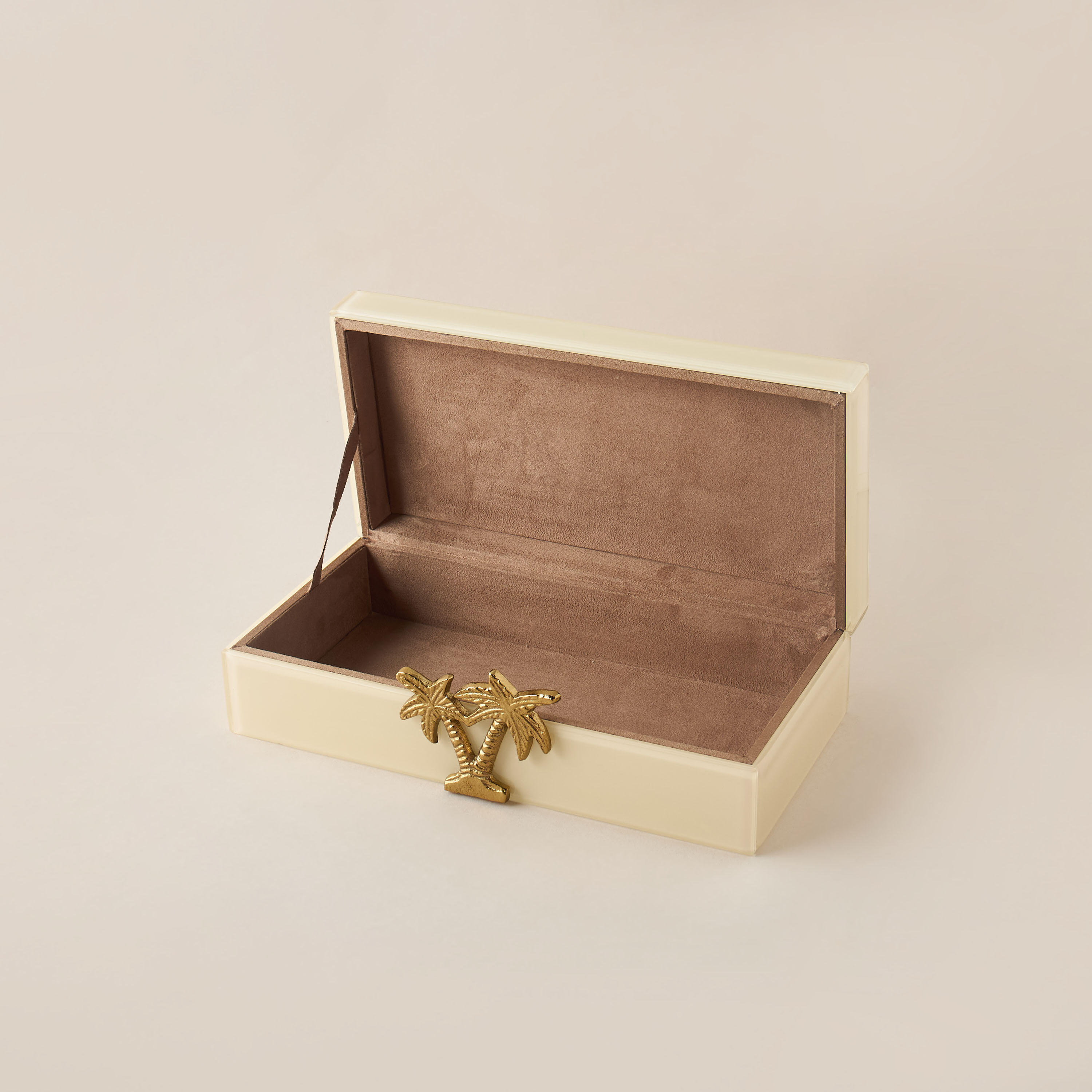 Palm Tree Accent Decorative Storage Box - 29x12x7 cms-household-storage-jewelleryorganizing-jewelleryboxesandstands-image-3