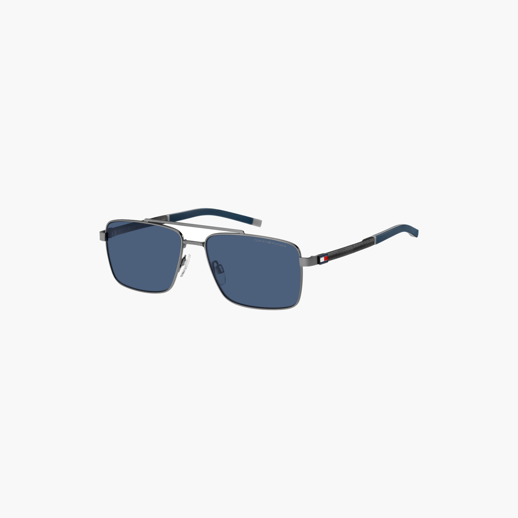نظارة شمسية بإطار مستطيل وعدسات زرقاء-men-sunglasses-image-1