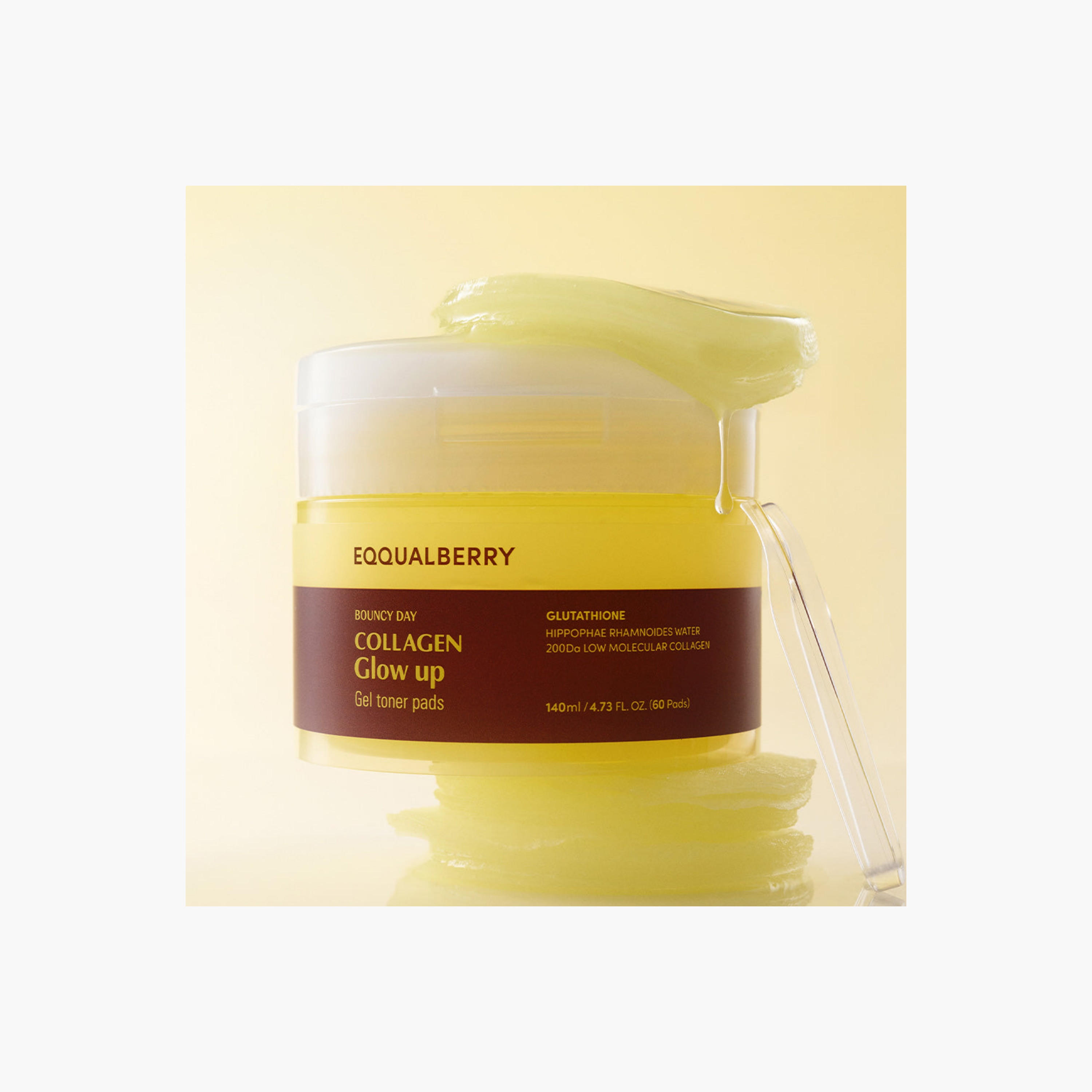 EQQUALBERRY Collagen Glow Up Gel Toner Pads-beautyandpersonalcare-kbeauty-skin-suncare-bodysunscreen-image-2