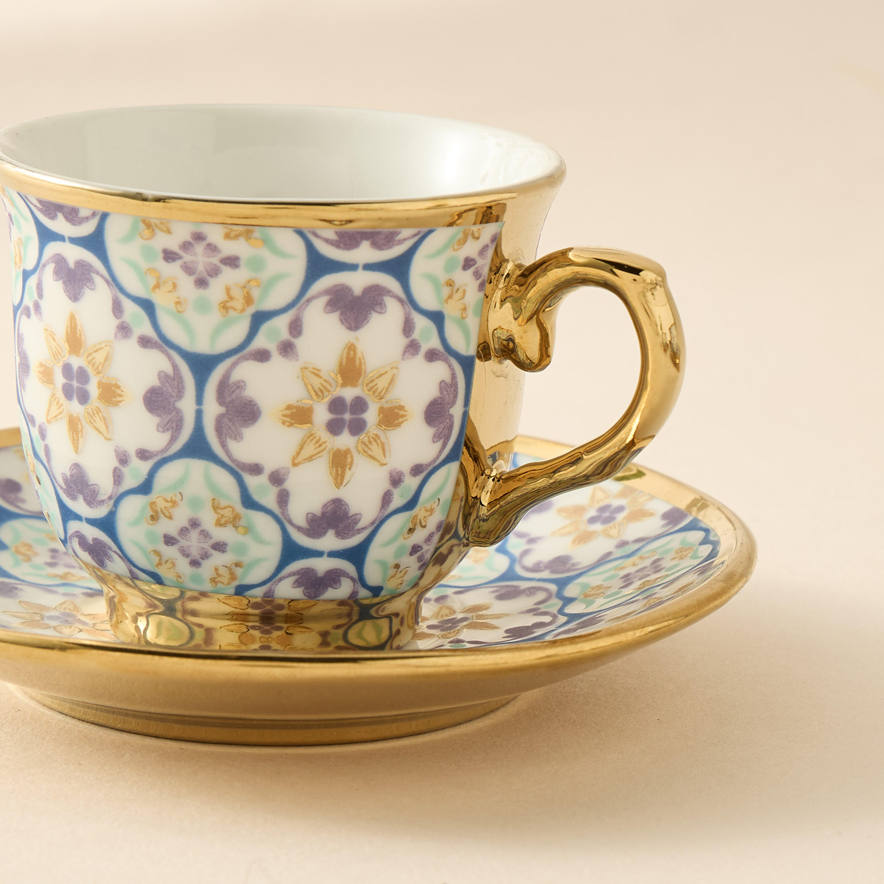Mosaica 12-Piece Printed Cup and Saucer Set-household-dining-teaandcoffee-teaandcoffeesets-image-4
