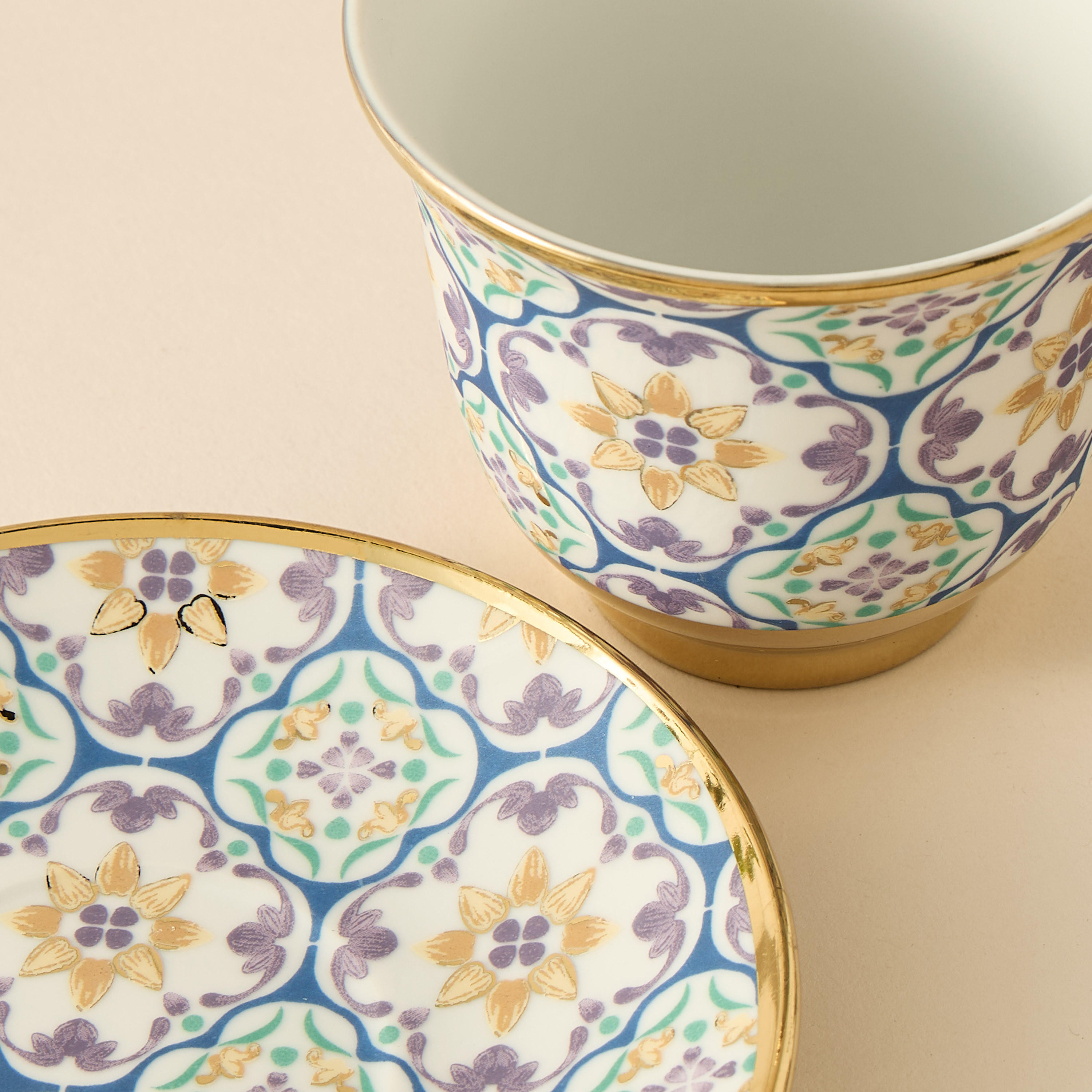 Mosaica 12-Piece Printed Cup and Saucer Set-household-dining-teaandcoffee-teaandcoffeesets-image-5