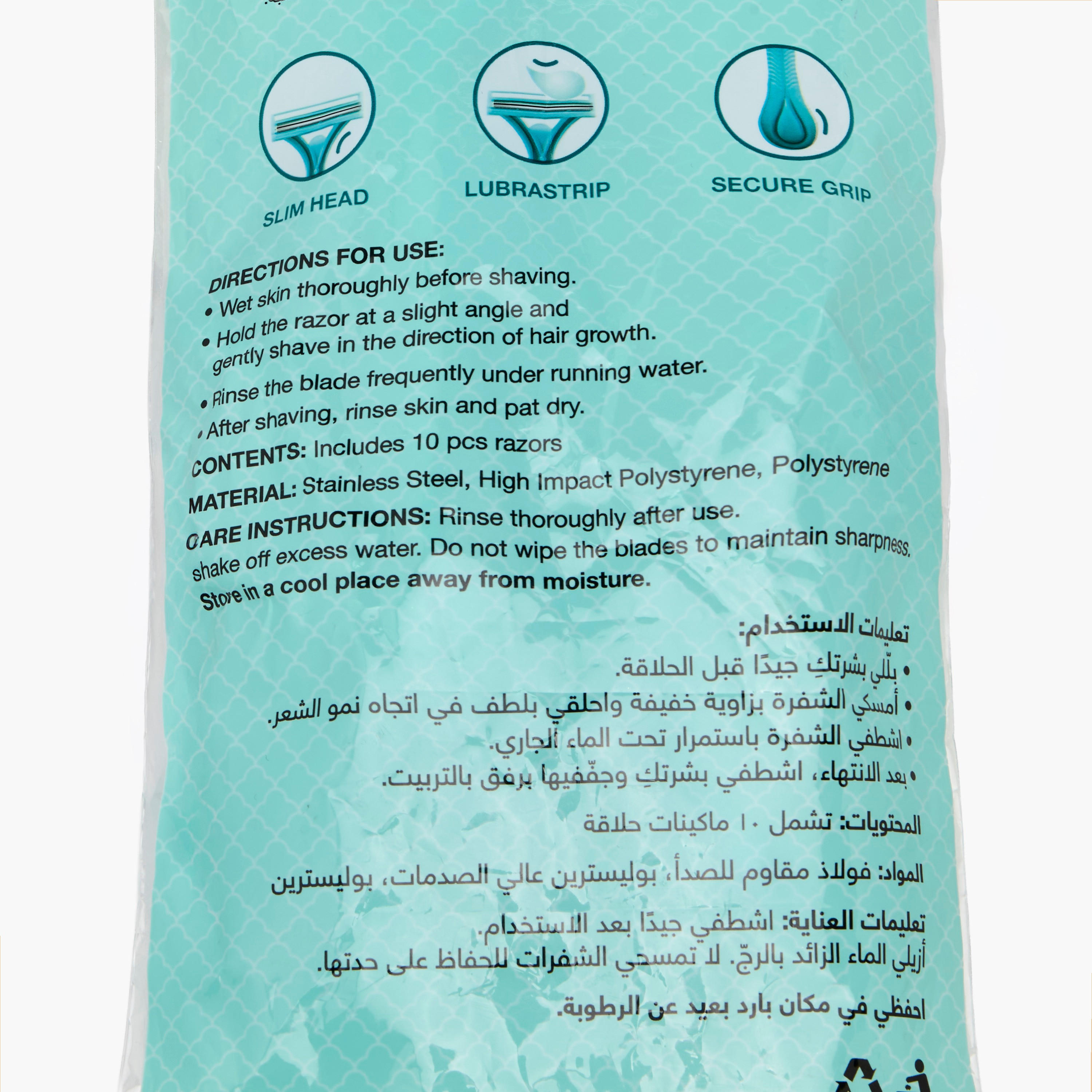 شفرات حلاقة للاستخدام مرة واحدة من جلو - طقم 10 قطع-beautyandpersonalcare-bathandbody-femalegrooming-razors-image-7